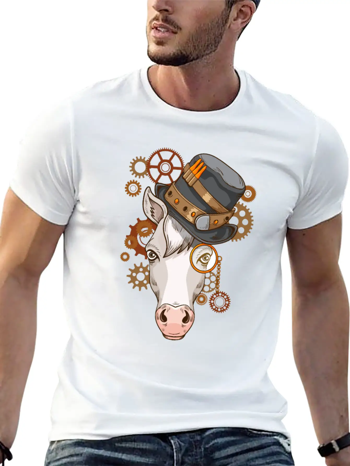 Steampunk Horse Riding Victorian Horses Steampunk Unisex Casual T-Shirt – Clean Design For Daily Comfort