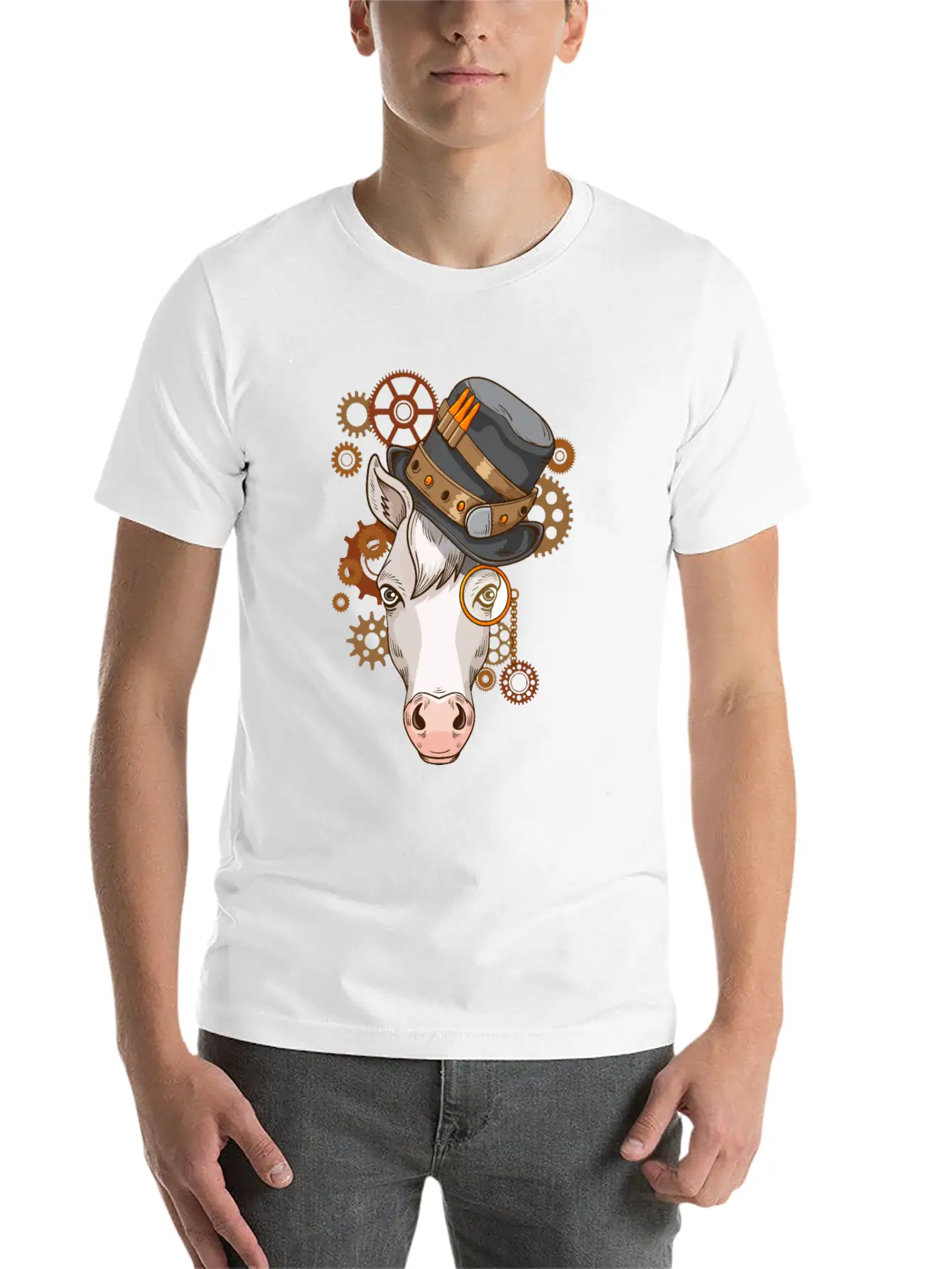Steampunk Horse Riding Victorian Horses Steampunk Unisex Casual T-Shirt – Clean Design For Daily Comfort