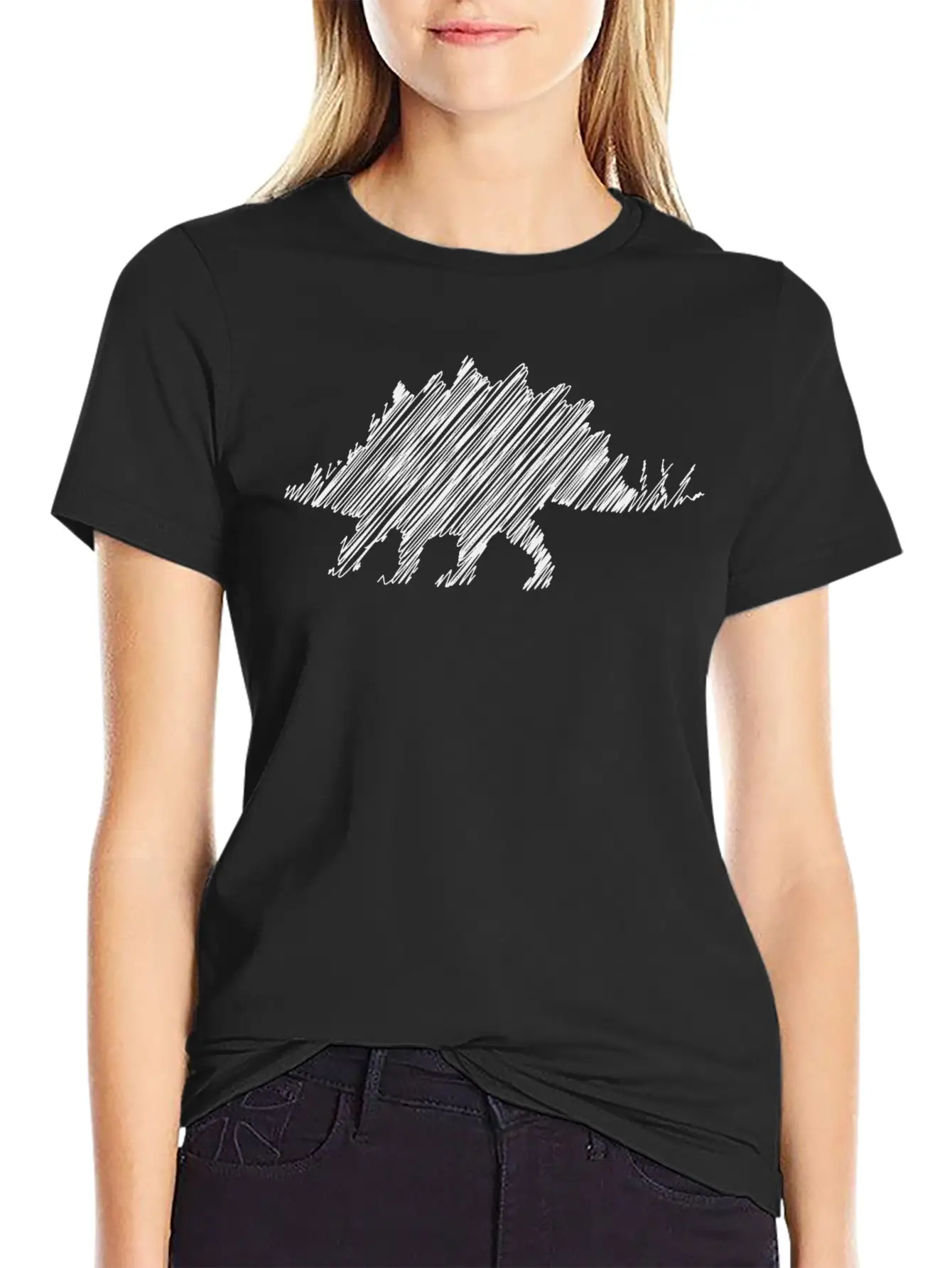 Stegosaurus Gift Idea Design Graphic Art Exclusive Unisex Casual T-Shirt – Clean Design For Daily Comfort