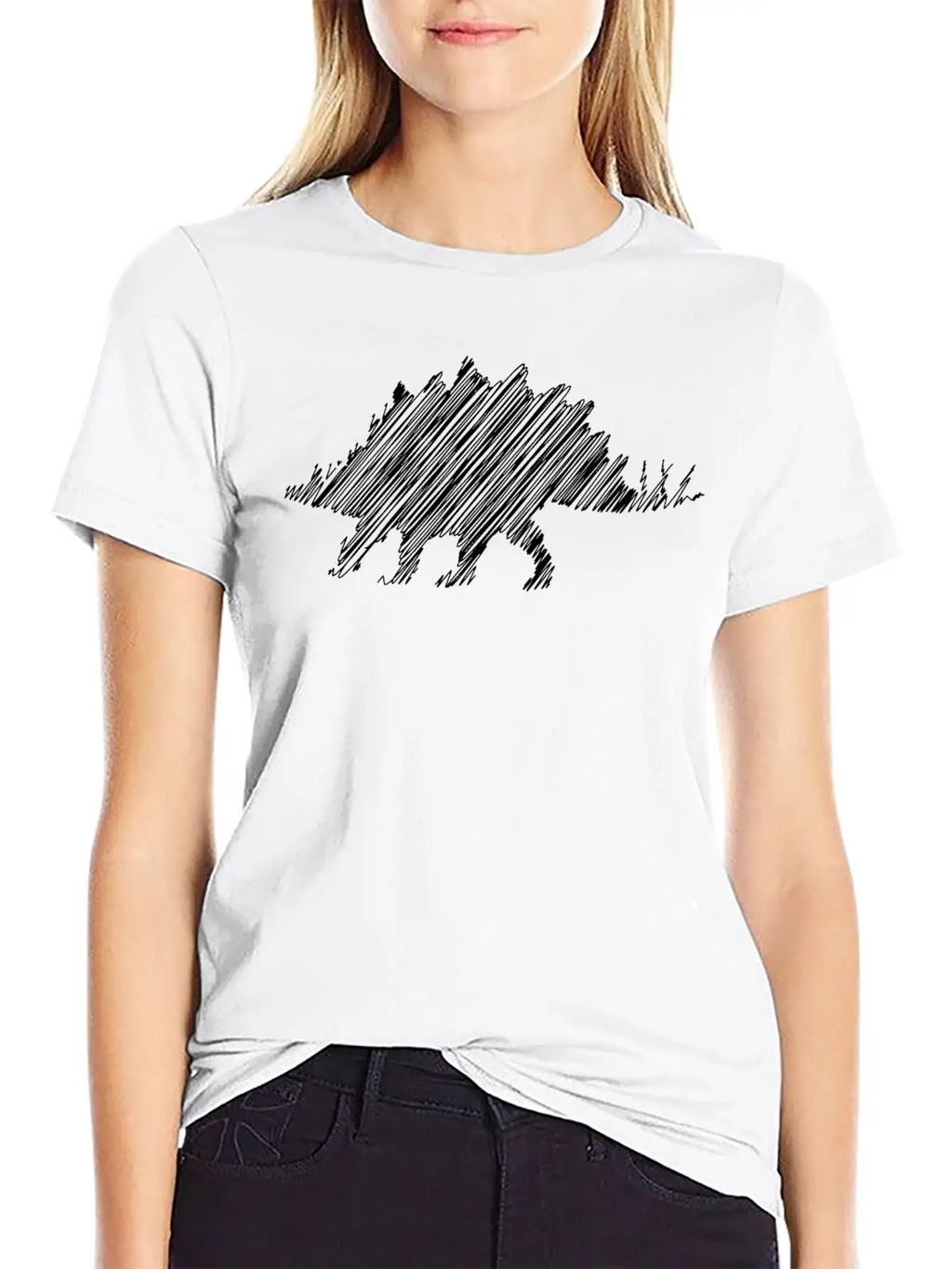 Stegosaurus Gift Idea Design Graphic Art Exclusive Unisex Casual T-Shirt – Clean Design For Daily Comfort