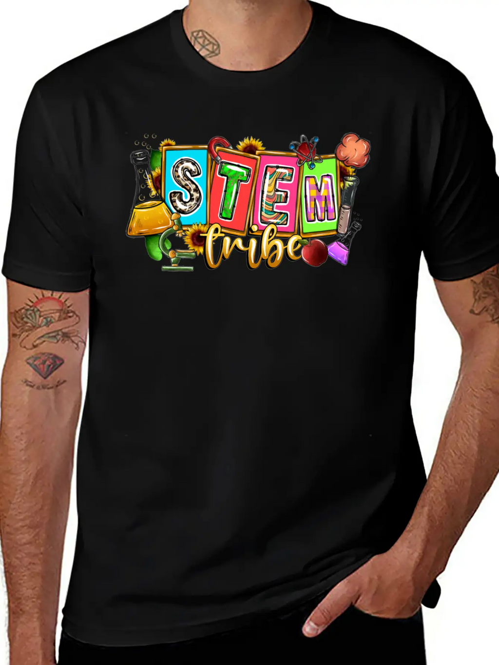 Stem Tribe Unisex Short Sleeve Soft Cotton T-Shirt – Casual Everyday Wear