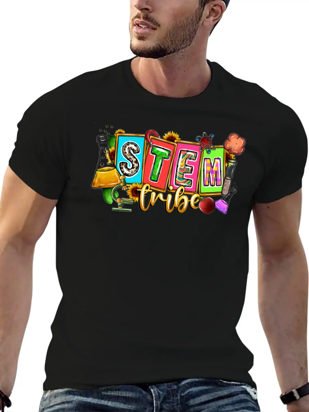 Stem Tribe Unisex Short Sleeve Soft Cotton T-Shirt – Casual Everyday Wear