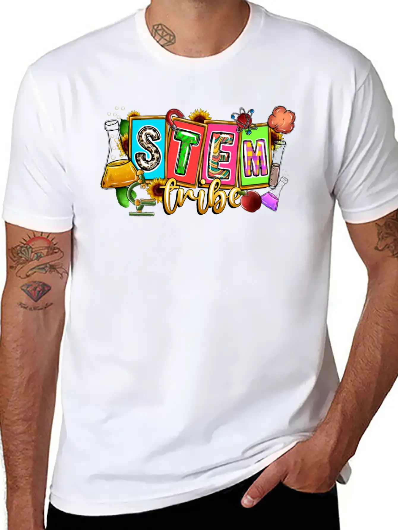 Stem Tribe Unisex Short Sleeve Soft Cotton T-Shirt – Casual Everyday Wear