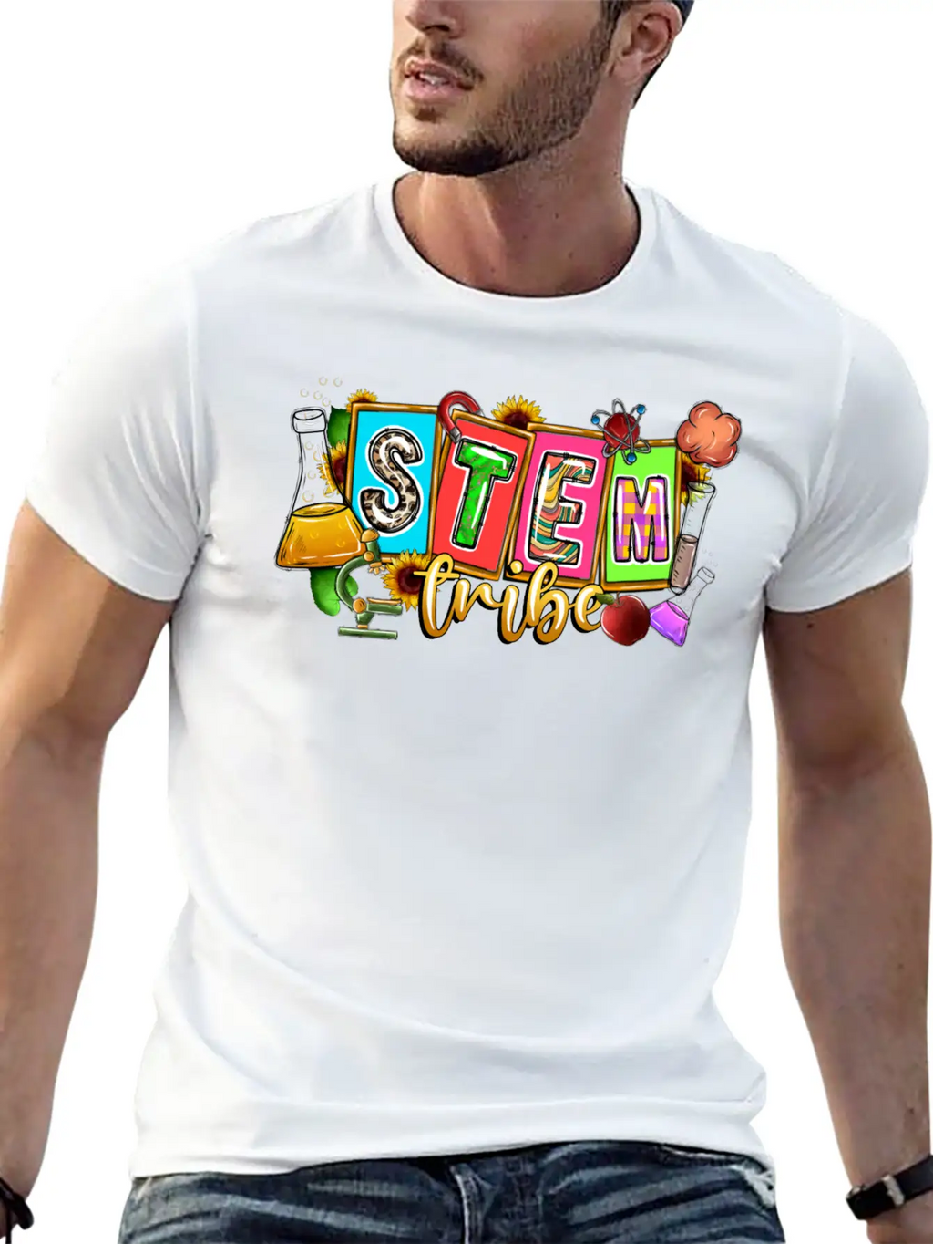 Stem Tribe Unisex Short Sleeve Soft Cotton T-Shirt – Casual Everyday Wear