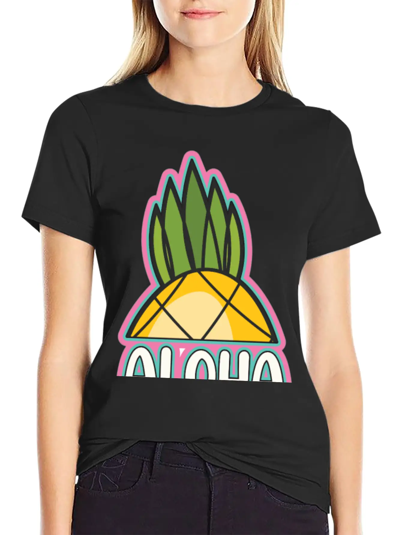 Sticker Fanny,Cute Sticker Casual Graphic T-Shirt – Simple And Comfortable Daily Wear