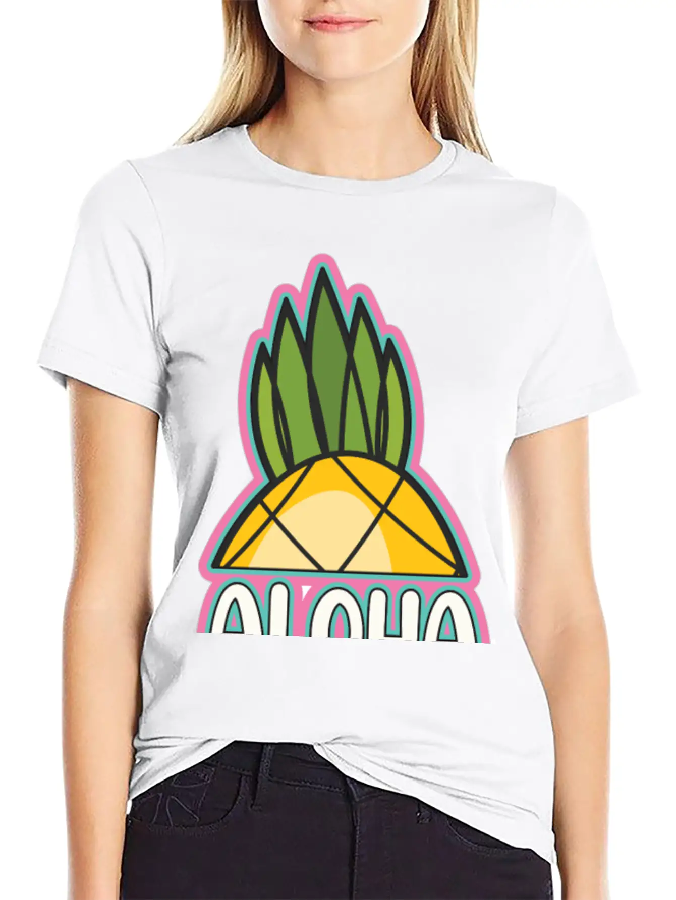 Sticker Fanny,Cute Sticker Casual Graphic T-Shirt – Simple And Comfortable Daily Wear