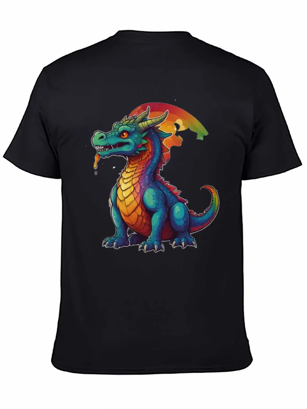 Sticker_illustration_of_a_whimsical_dragon Unisex Short Sleeve Soft Cotton T-Shirt – Casual Everyday Wear