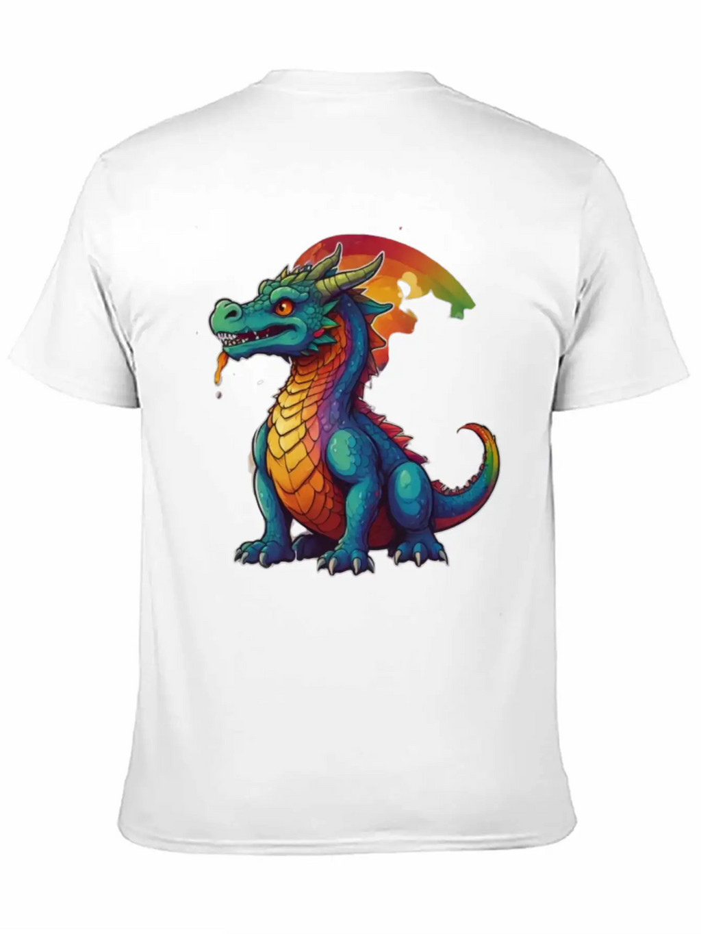 Sticker_illustration_of_a_whimsical_dragon Unisex Short Sleeve Soft Cotton T-Shirt – Casual Everyday Wear