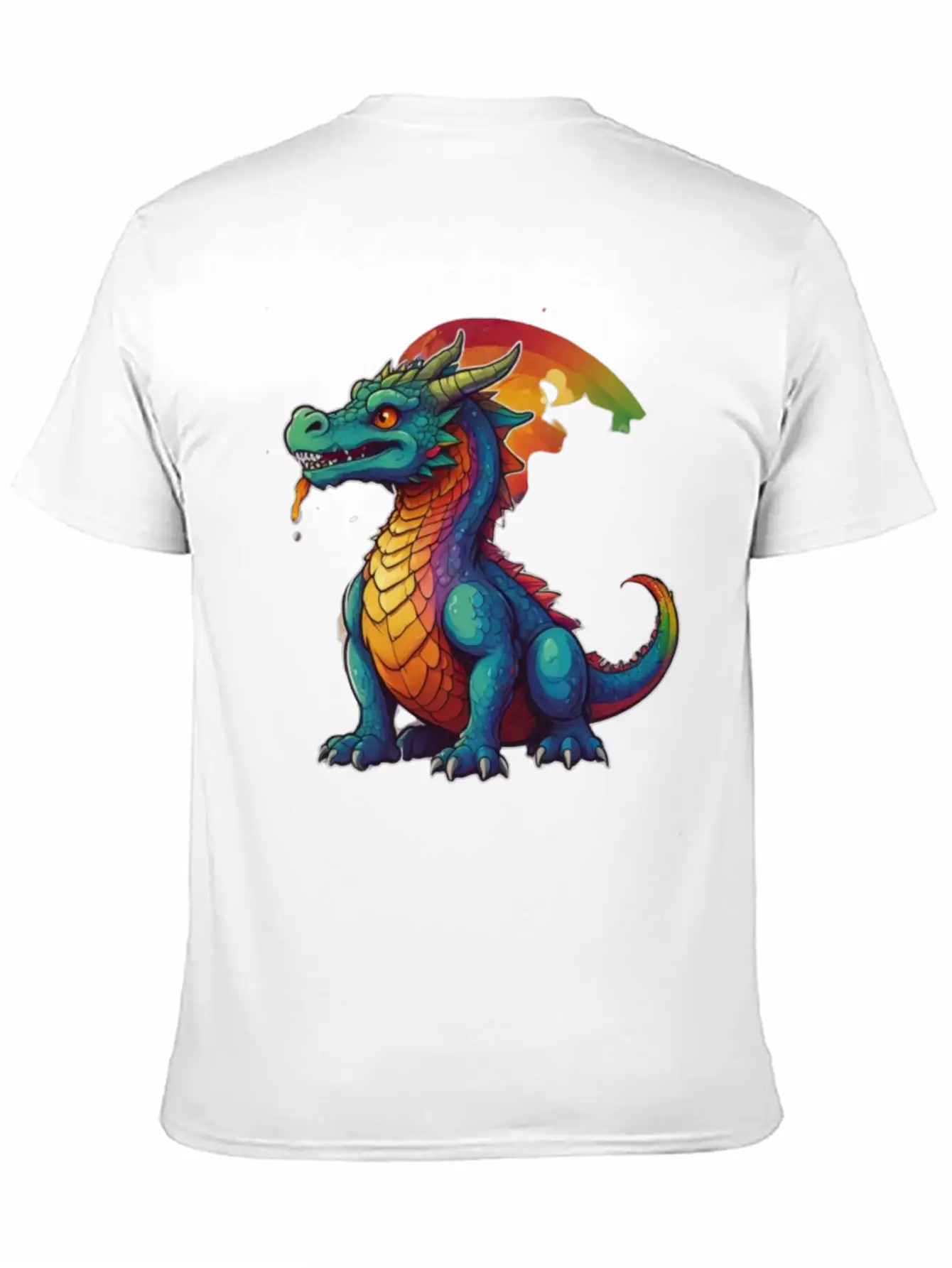 Sticker_illustration_of_a_whimsical_dragon Unisex Short Sleeve Soft Cotton T-Shirt – Casual Everyday Wear