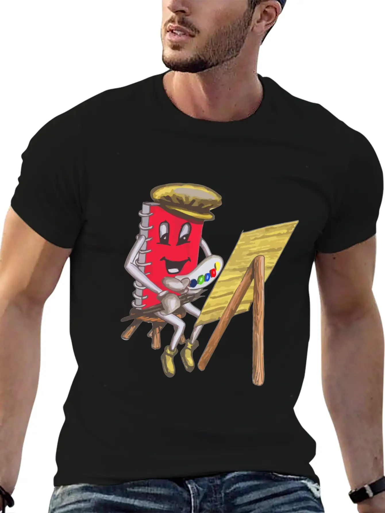 Sticky Note Block Art Draw Painting Funny Unisex Casual T-Shirt – Clean Design For Daily Comfort