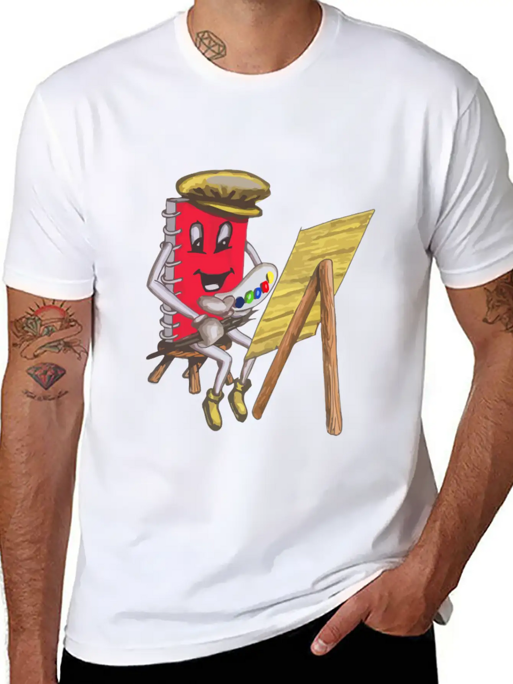 Sticky Note Block Art Draw Painting Funny Unisex Casual T-Shirt – Clean Design For Daily Comfort