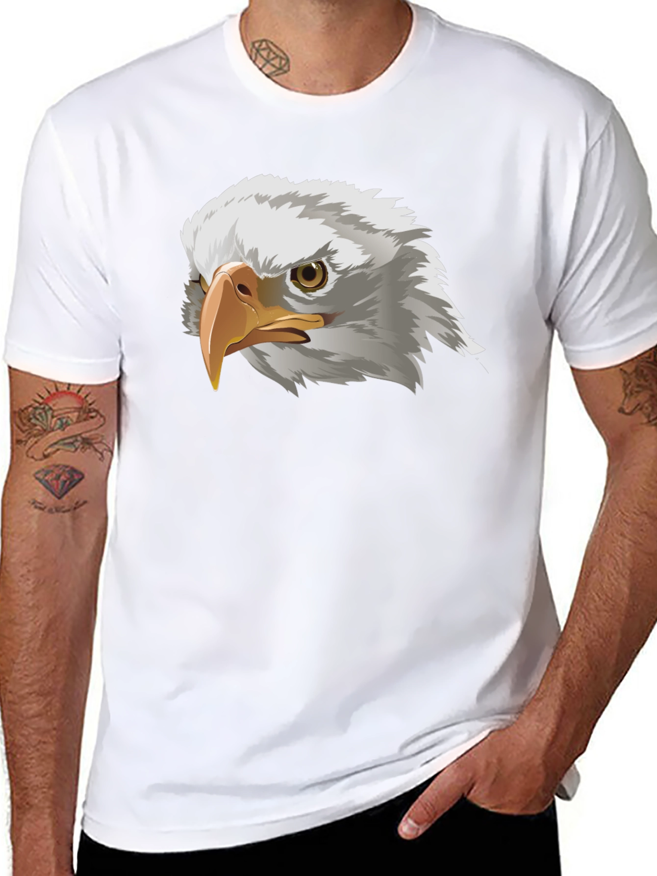 Bold Eagle Graphic Tee - Black