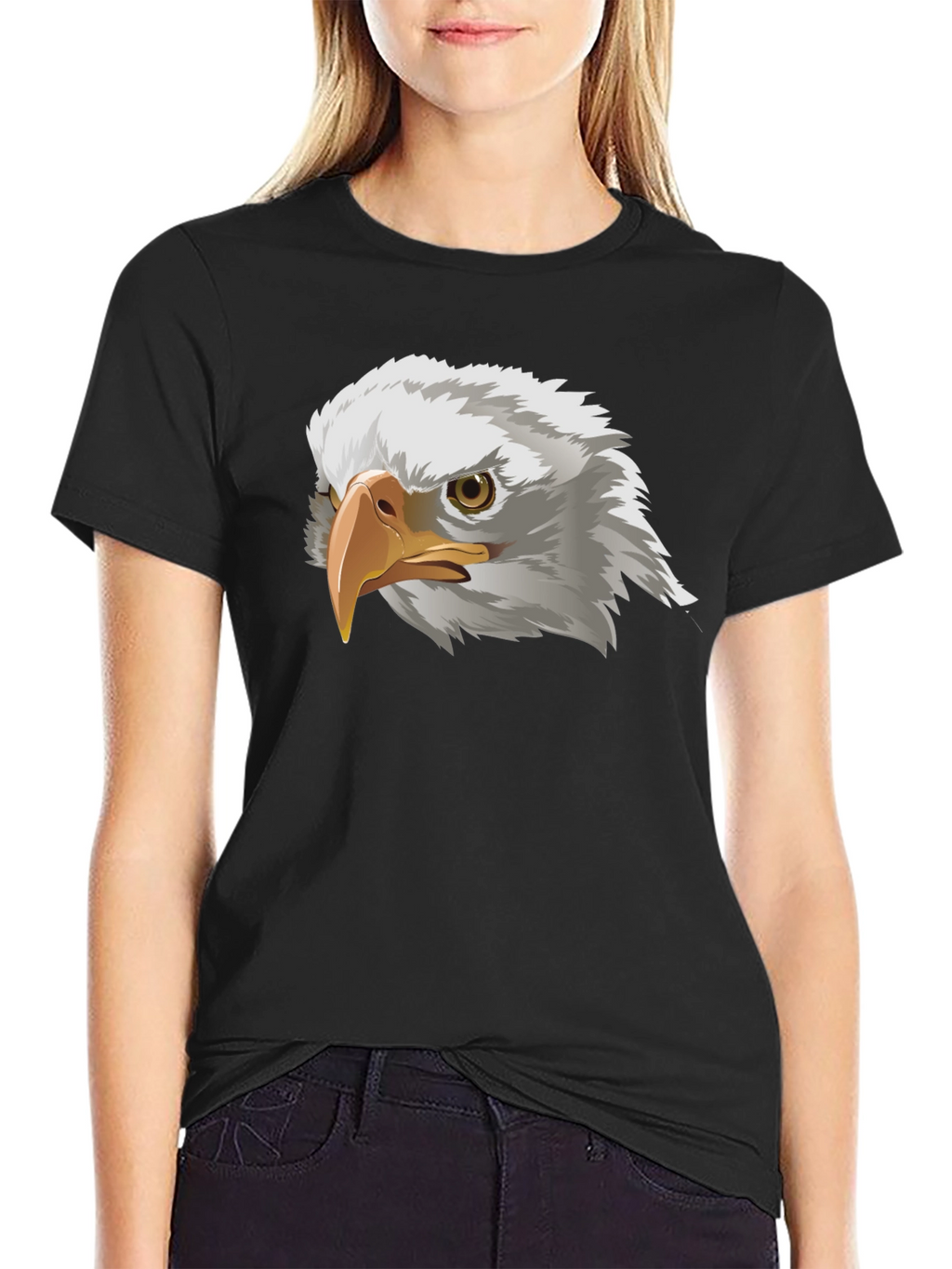 Bold Eagle Graphic Tee - Black