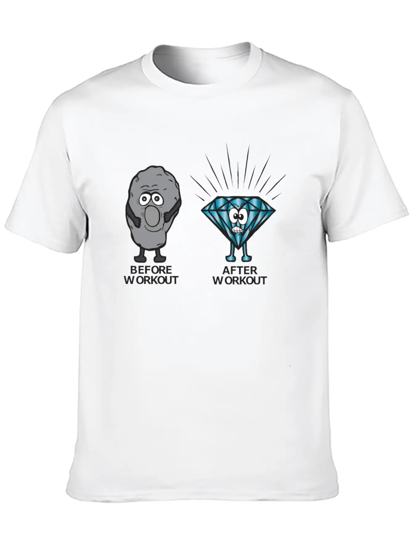 Stone Becomes Diamond Before Workout After Workout Essential Cotton Tee For Daily Outfits – Unisex Style