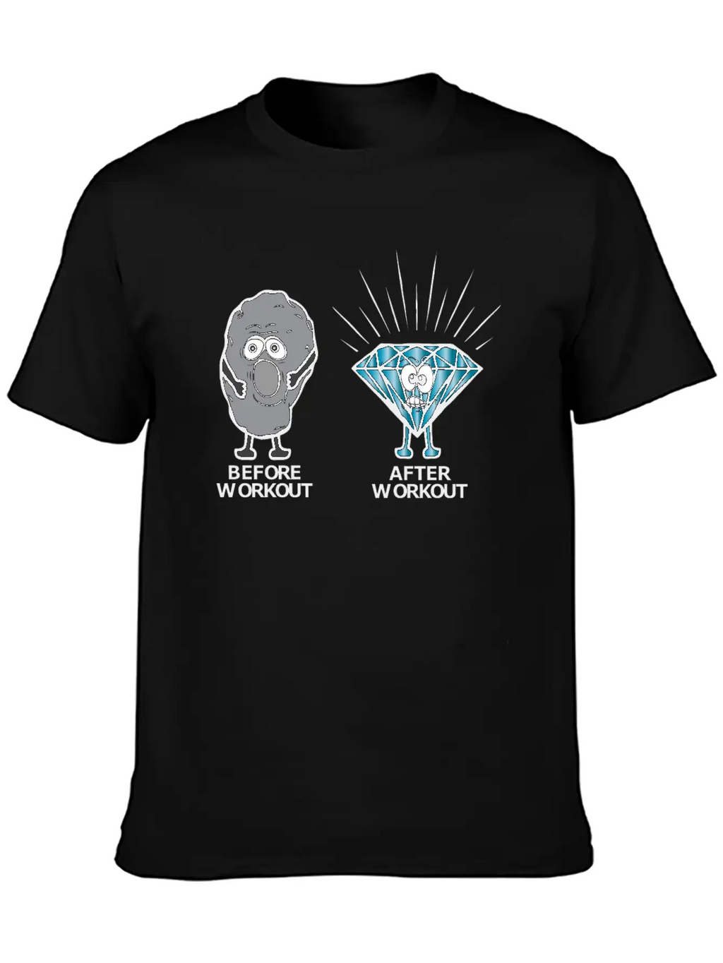 Stone Becomes Diamond Before Workout After Workout Essential Cotton Tee For Daily Outfits – Unisex Style