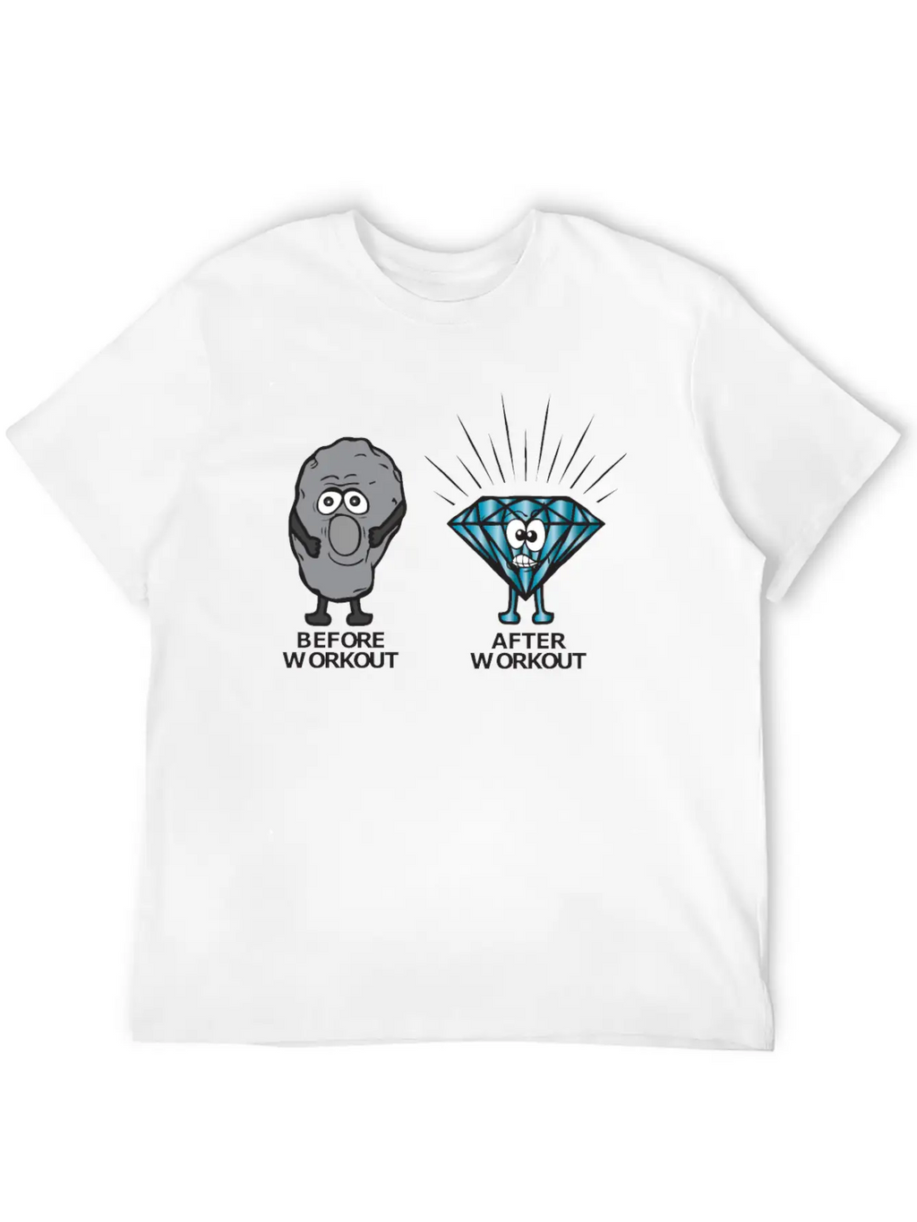 Stone Becomes Diamond Before Workout After Workout Essential Cotton Tee For Daily Outfits – Unisex Style