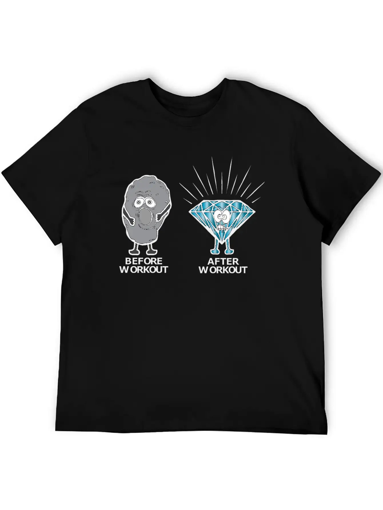 Stone Becomes Diamond Before Workout After Workout Essential Cotton Tee For Daily Outfits – Unisex Style