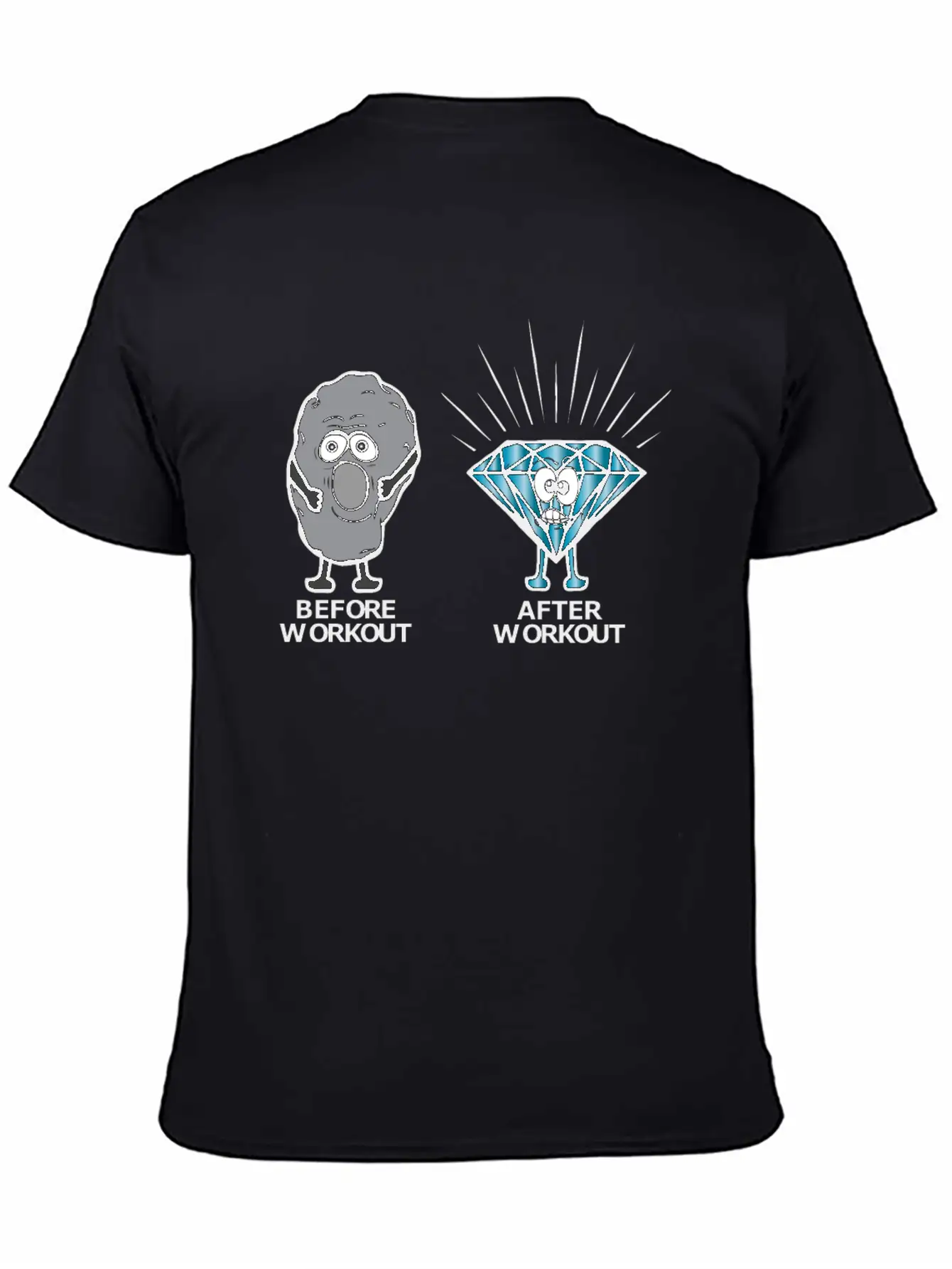 Stone Becomes Diamond Before Workout After Workout Essential Cotton Tee For Daily Outfits – Unisex Style