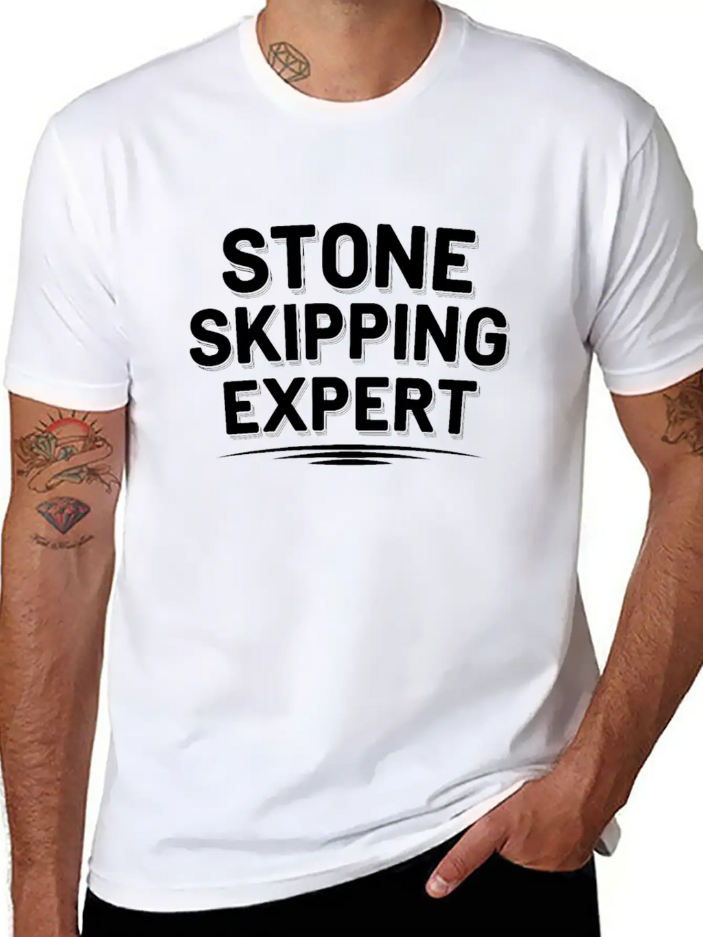 Stone Skipping Rock Skimming Outdoor Hobby Stone Casual Graphic T-Shirt – Simple And Comfortable Daily Wear