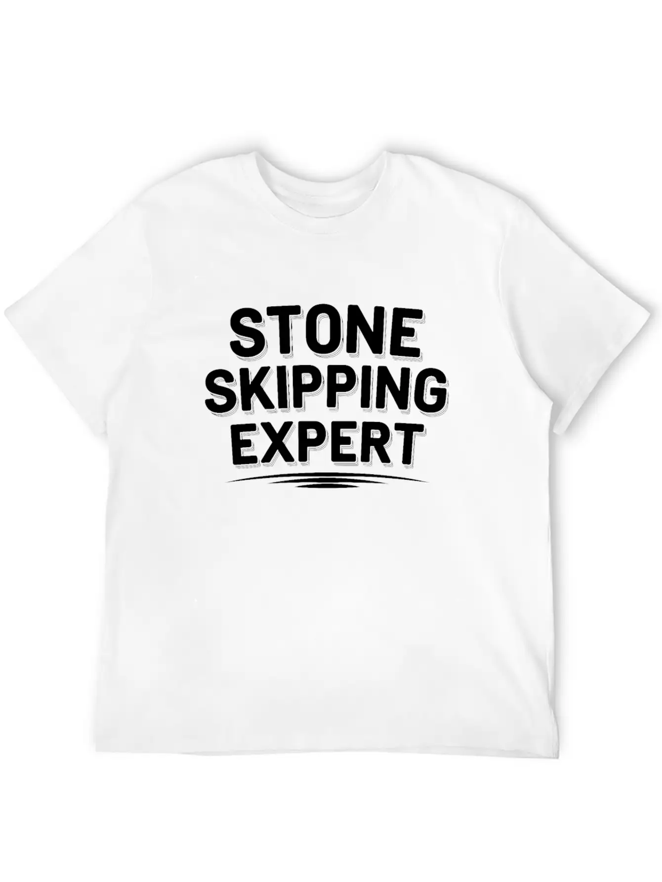 Stone Skipping Rock Skimming Outdoor Hobby Stone Casual Graphic T-Shirt – Simple And Comfortable Daily Wear