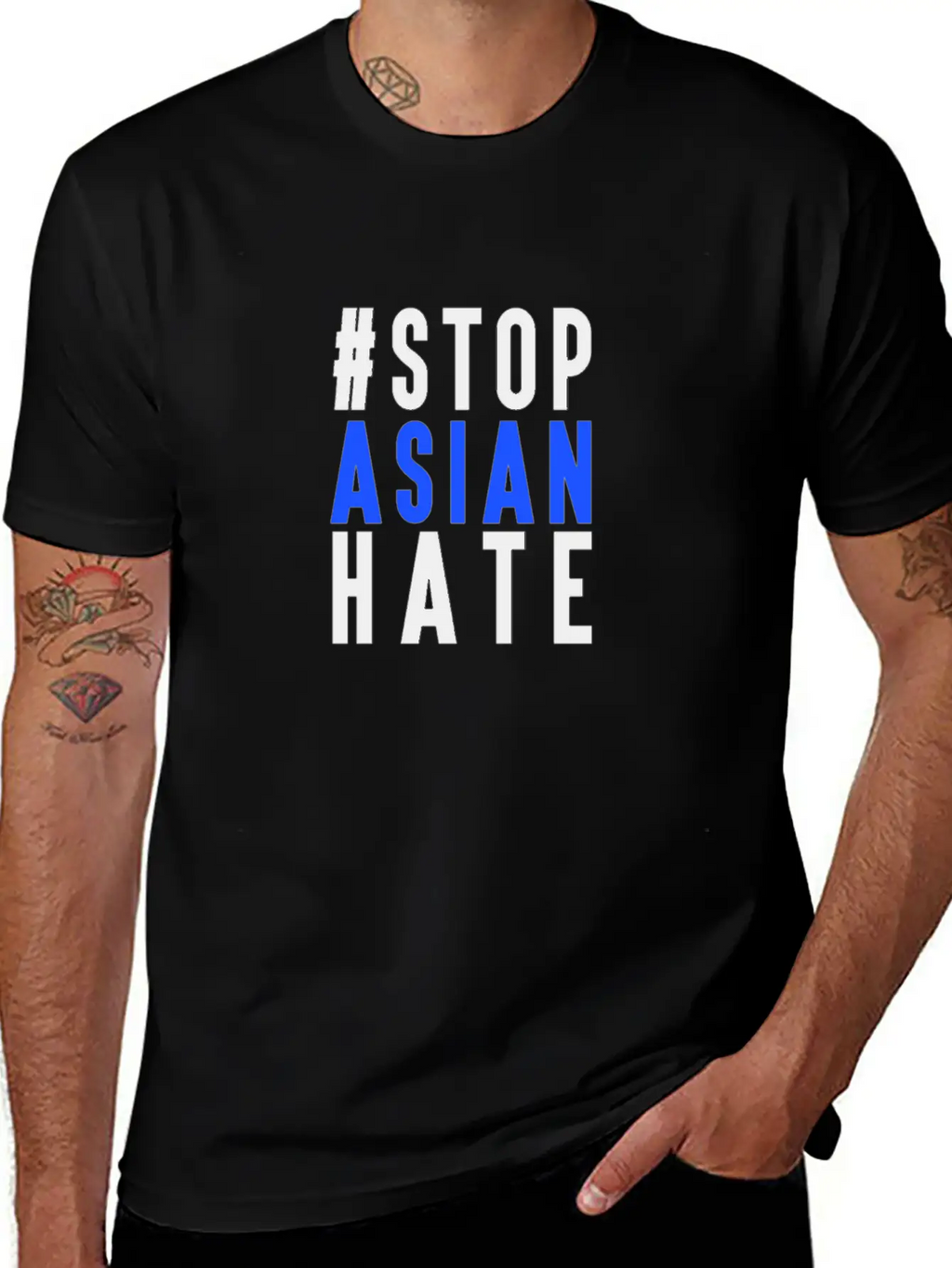 Stop Asian Hate Casual Graphic T-Shirt – Simple And Comfortable Daily Wear