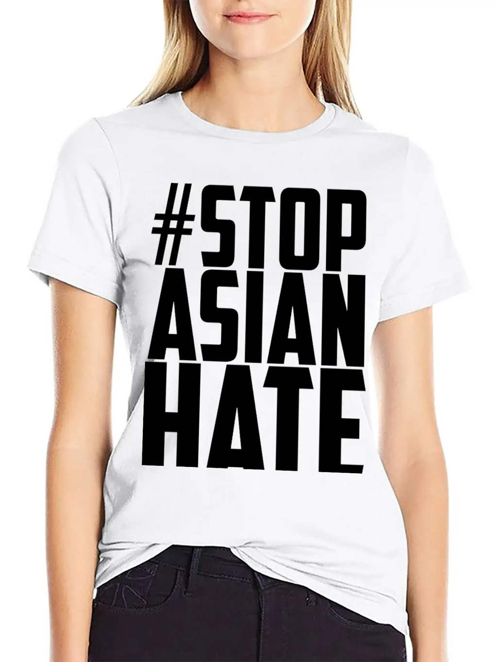 STOP ASIAN HATE Unisex Casual T-Shirt – Clean Design For Daily Comfort