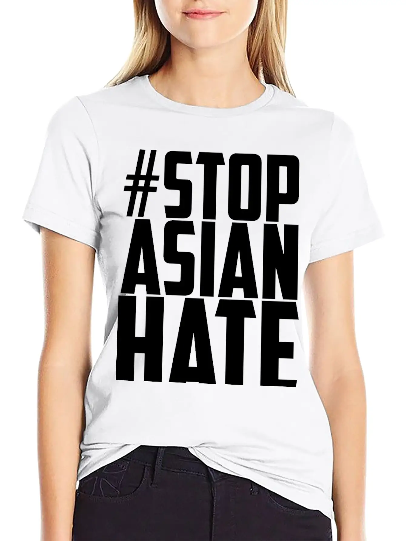 STOP ASIAN HATE Unisex Casual T-Shirt – Clean Design For Daily Comfort