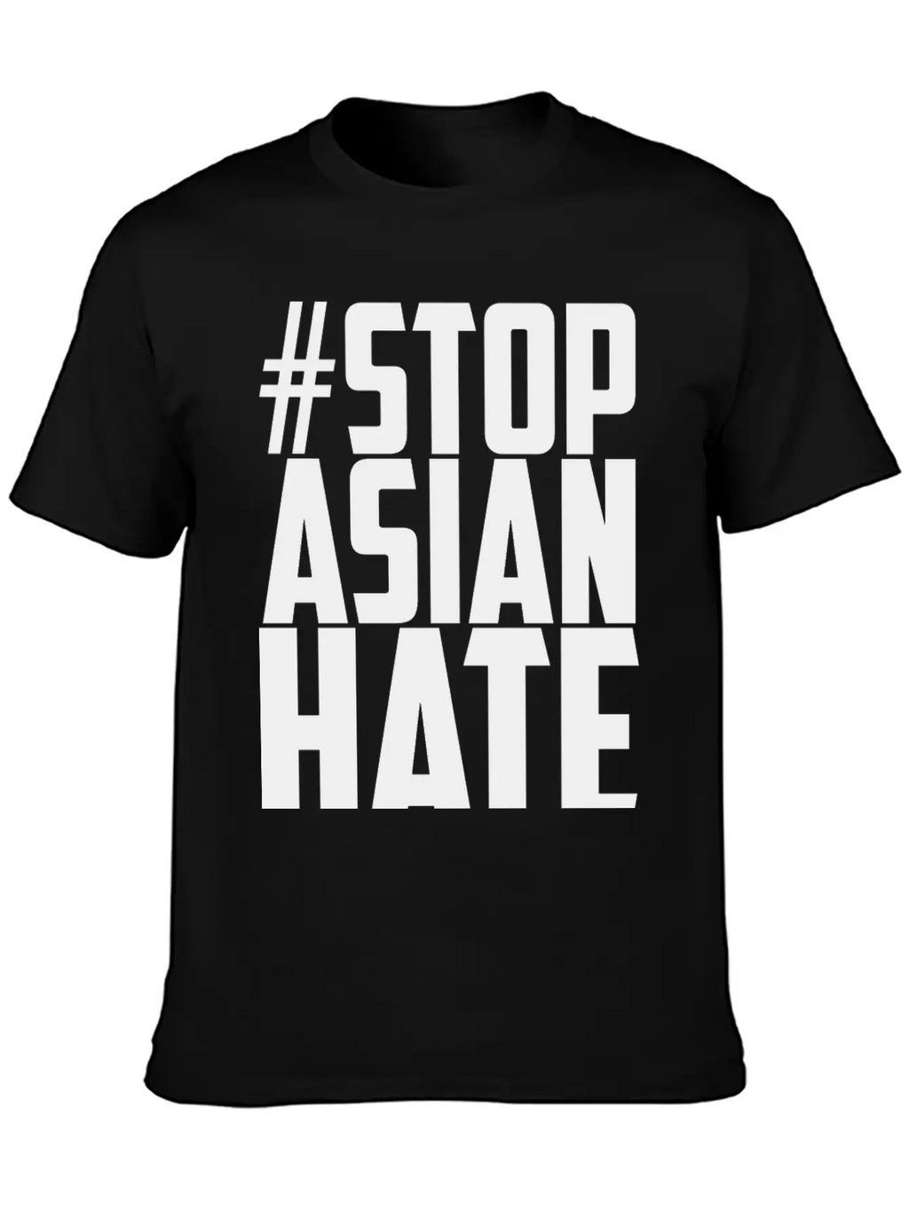 STOP ASIAN HATE Unisex Casual T-Shirt – Clean Design For Daily Comfort