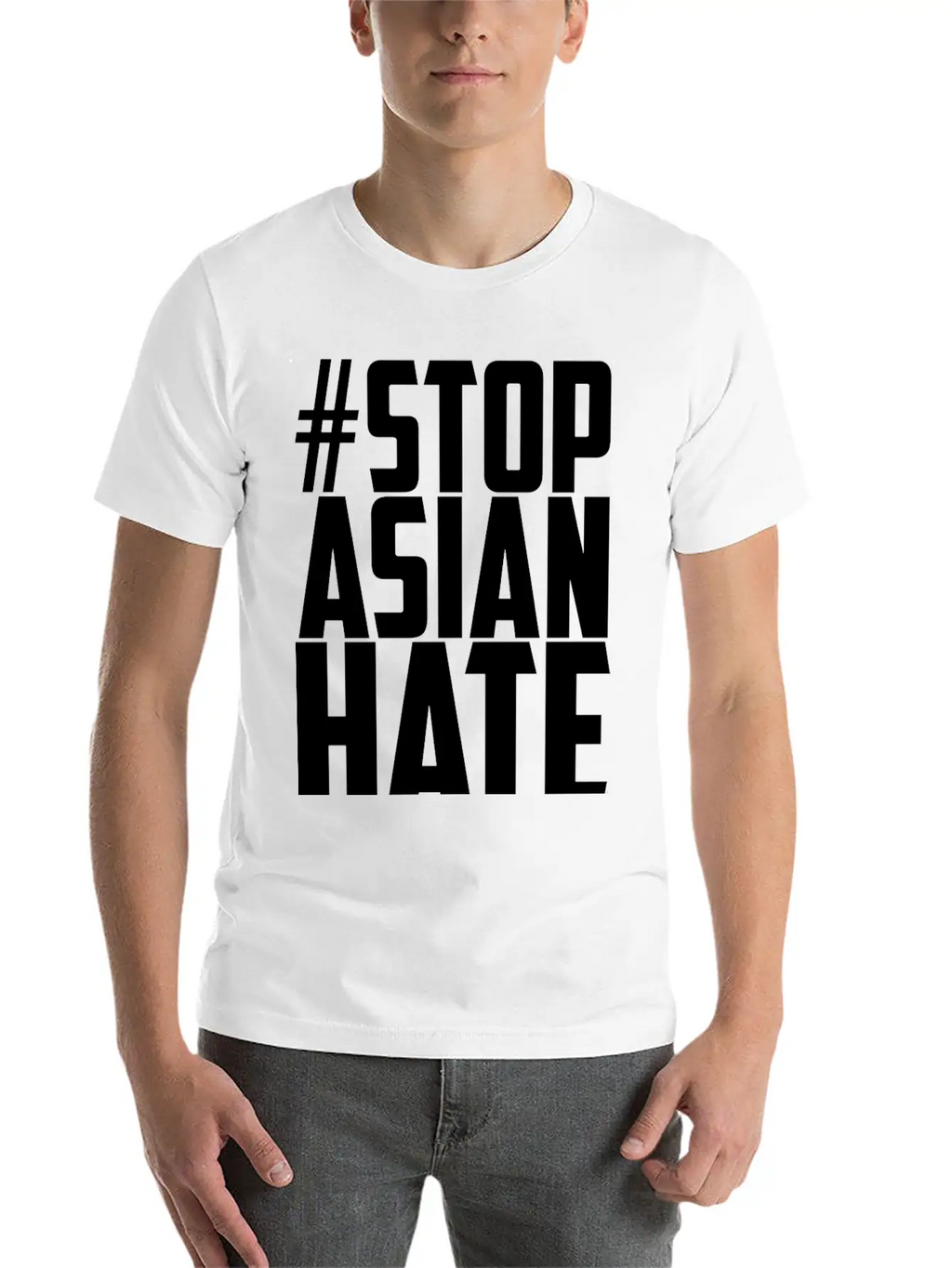 STOP ASIAN HATE Unisex Casual T-Shirt – Clean Design For Daily Comfort