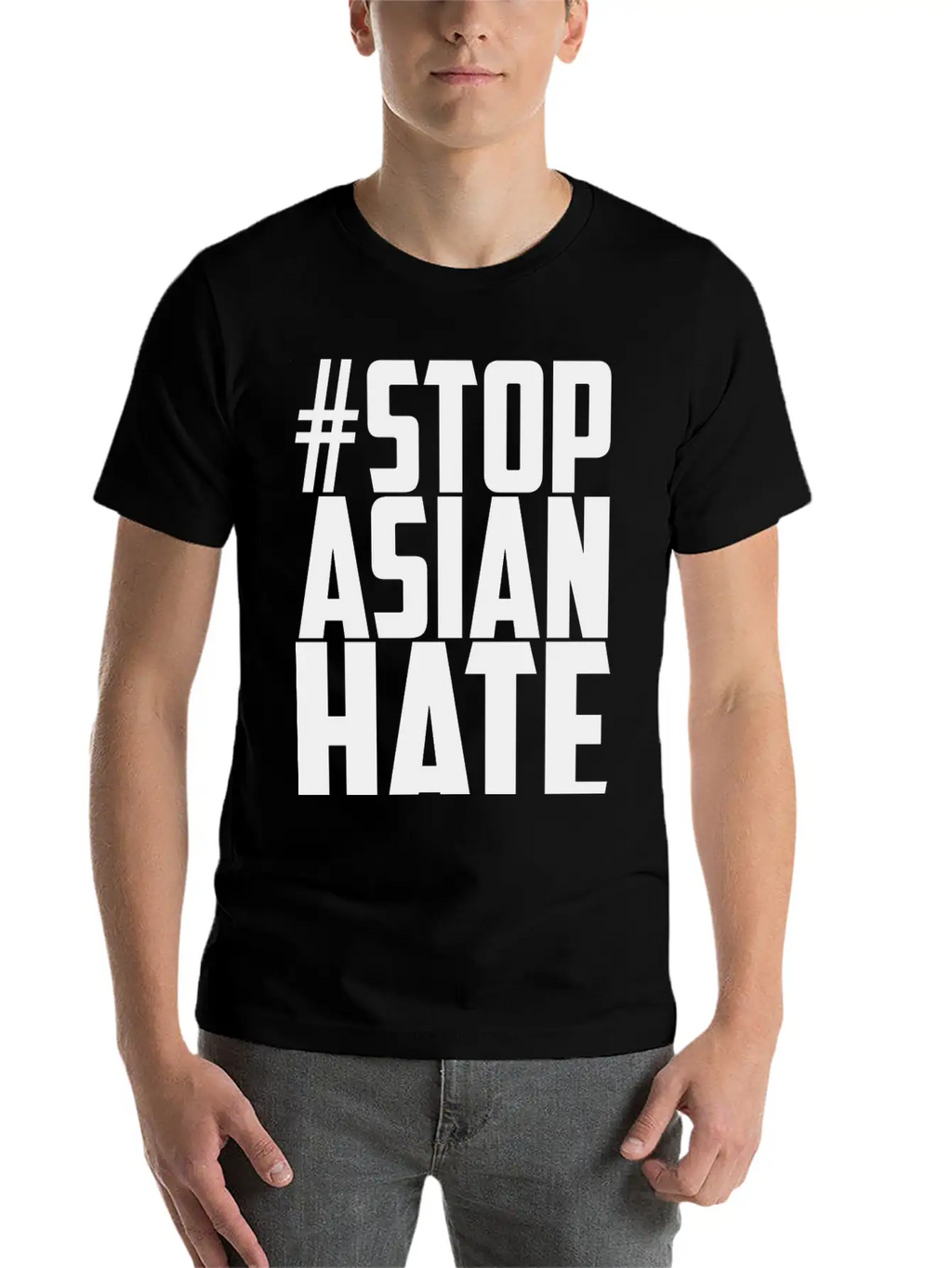 STOP ASIAN HATE Unisex Casual T-Shirt – Clean Design For Daily Comfort