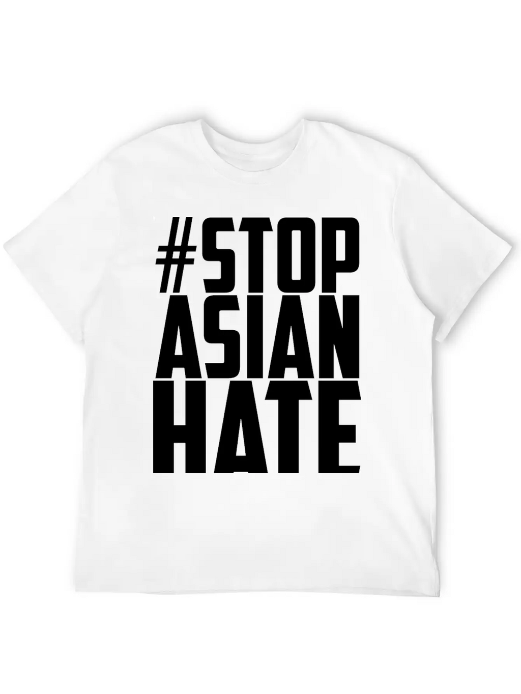 STOP ASIAN HATE Unisex Casual T-Shirt – Clean Design For Daily Comfort