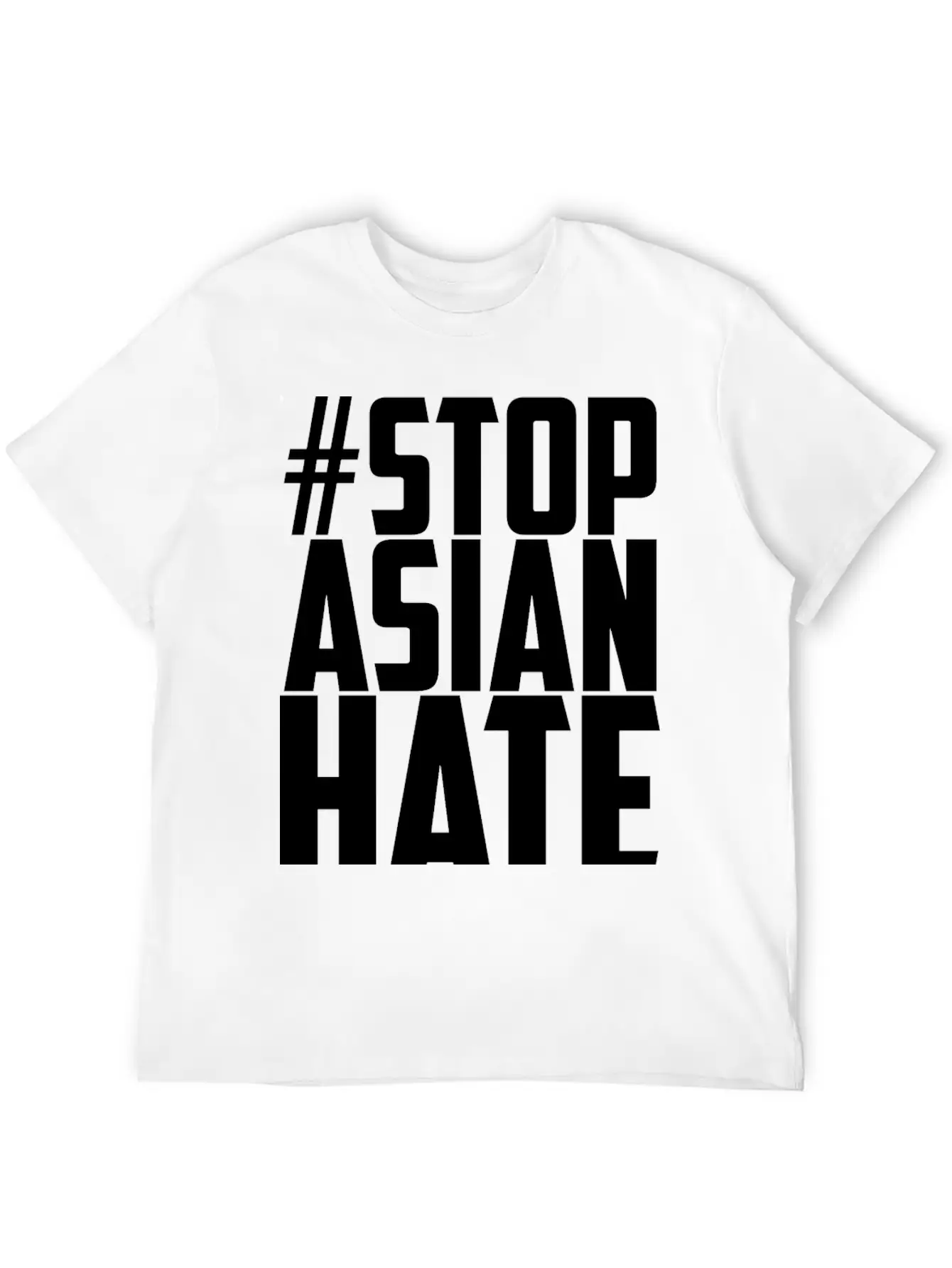STOP ASIAN HATE Unisex Casual T-Shirt – Clean Design For Daily Comfort