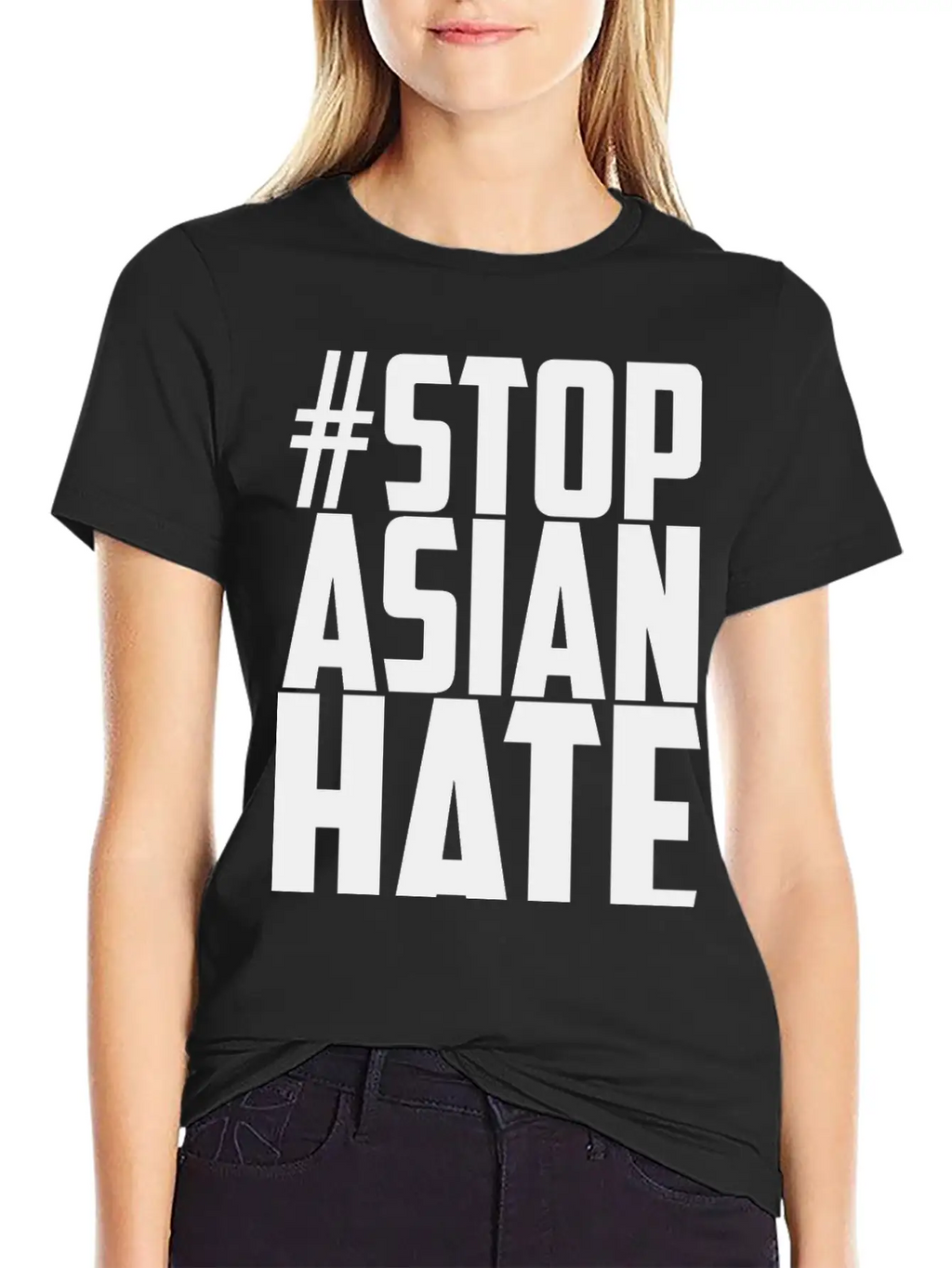STOP ASIAN HATE Unisex Casual T-Shirt – Clean Design For Daily Comfort