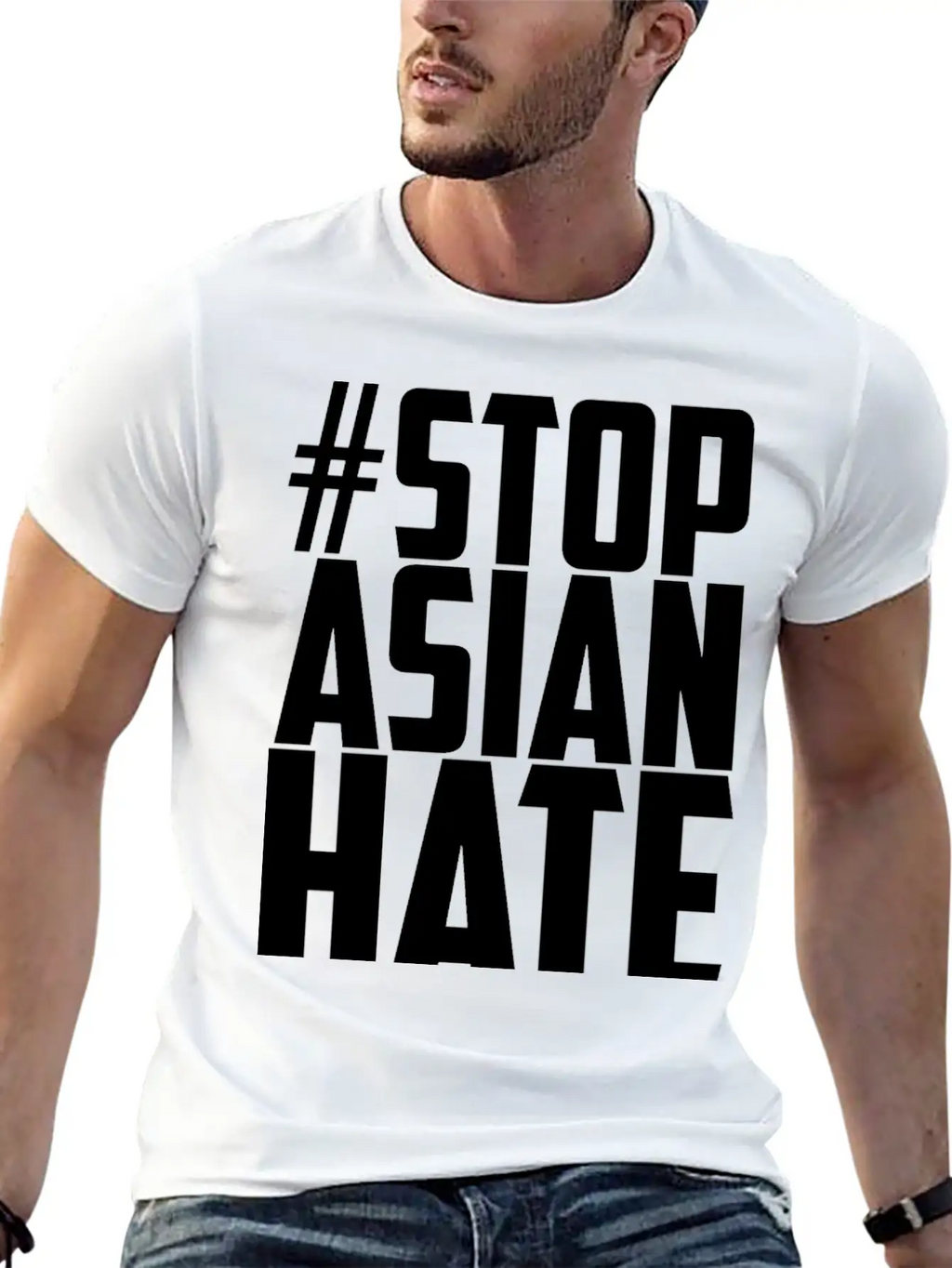 STOP ASIAN HATE Unisex Casual T-Shirt – Clean Design For Daily Comfort