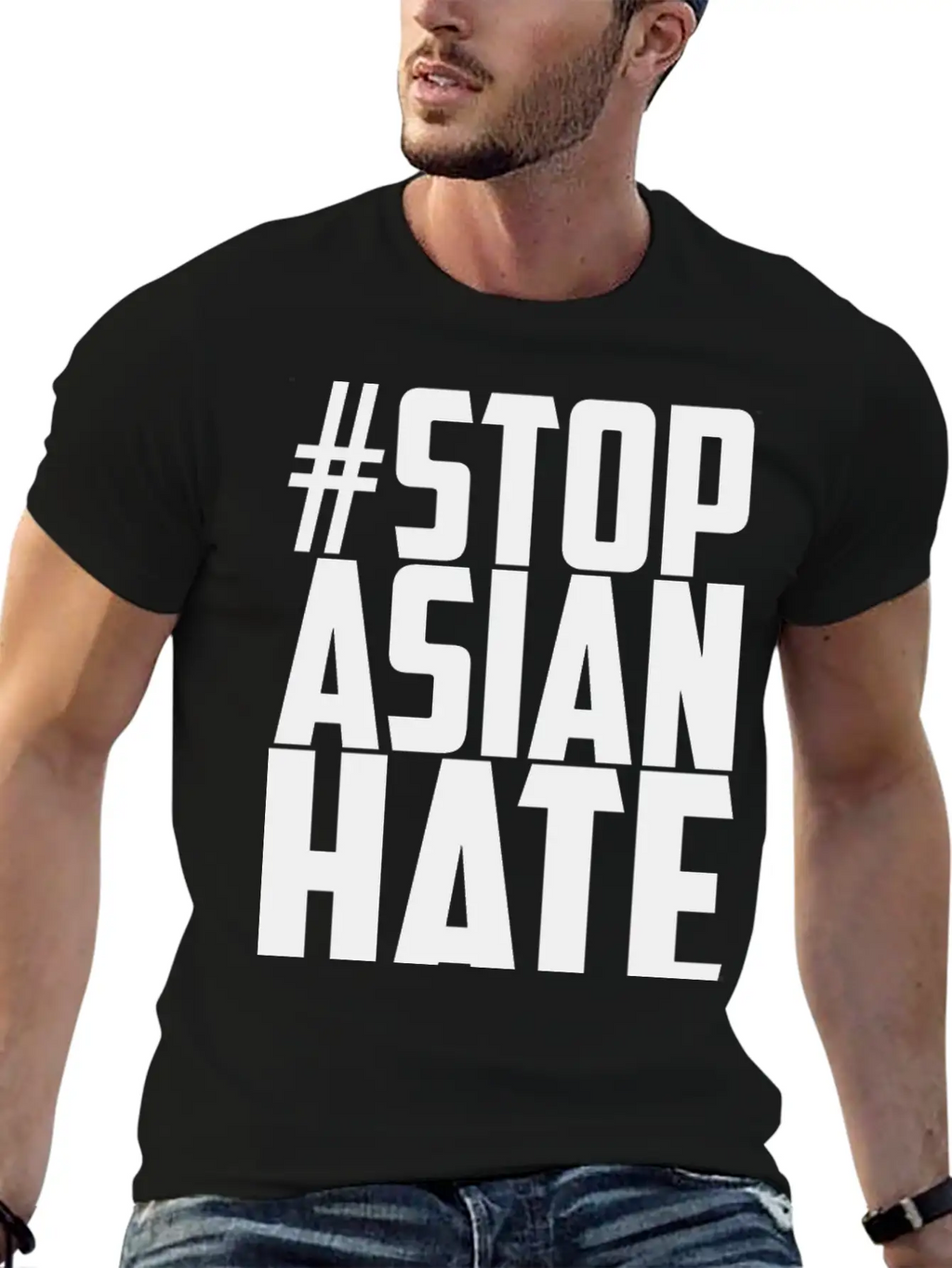 STOP ASIAN HATE Unisex Casual T-Shirt – Clean Design For Daily Comfort