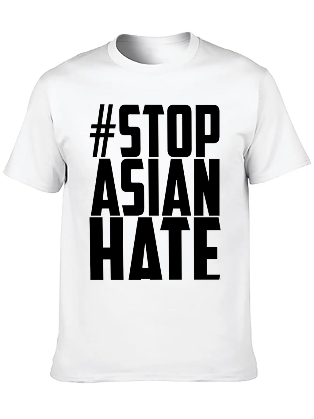 STOP ASIAN HATE Unisex Casual T-Shirt – Clean Design For Daily Comfort