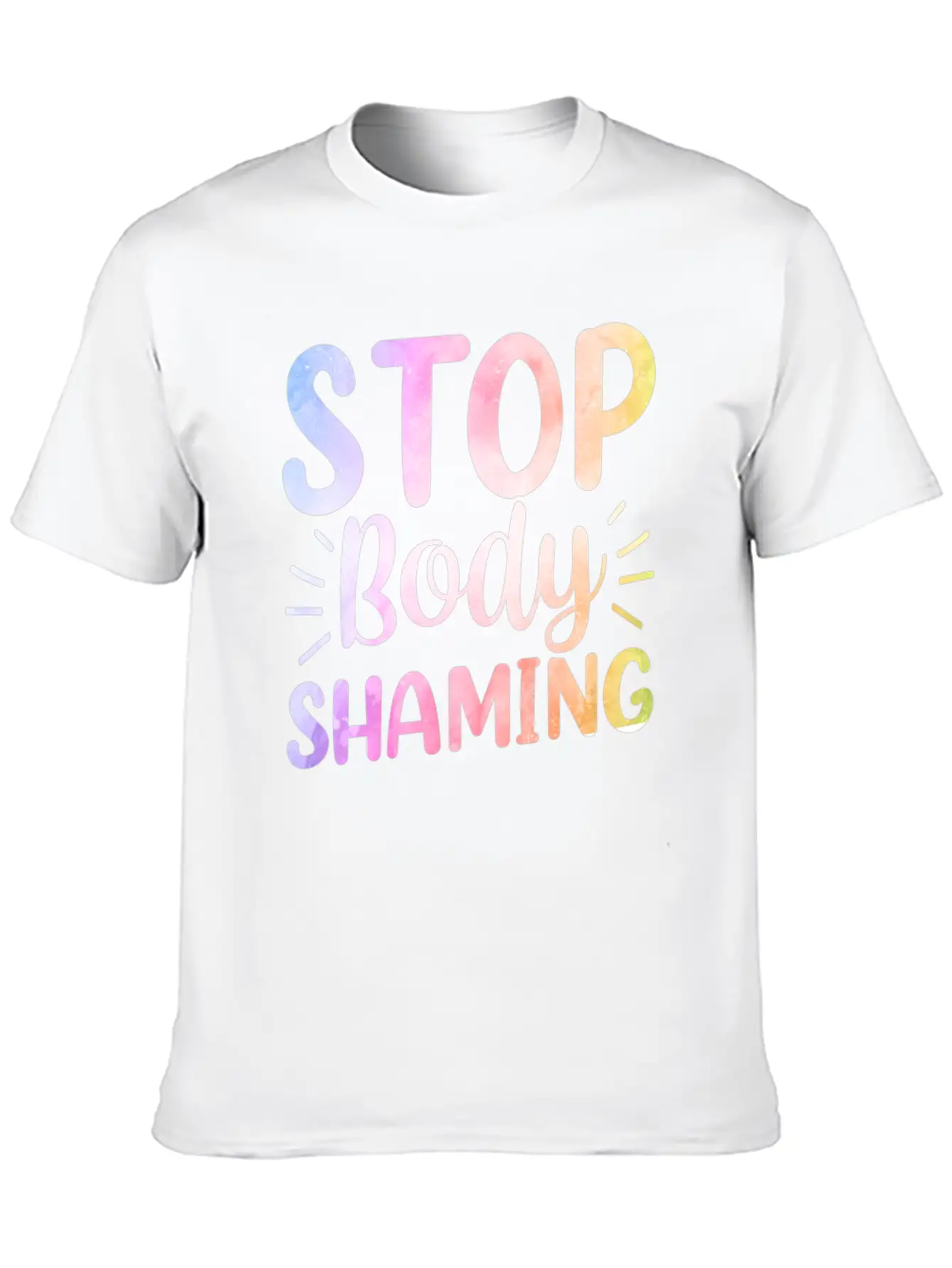 Stop Body Shaming End Appearance Mocking Stylish Everyday T-Shirt – Unisex Basic Cotton Tee