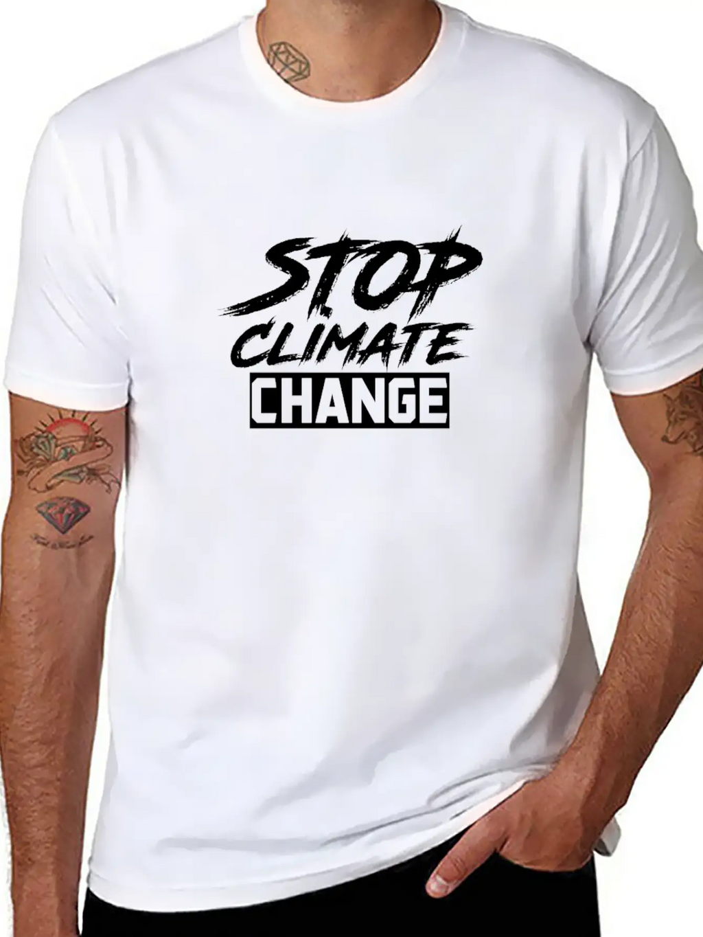 Stop Climate Change Unisex Casual T-Shirt – Clean Design For Daily Comfort