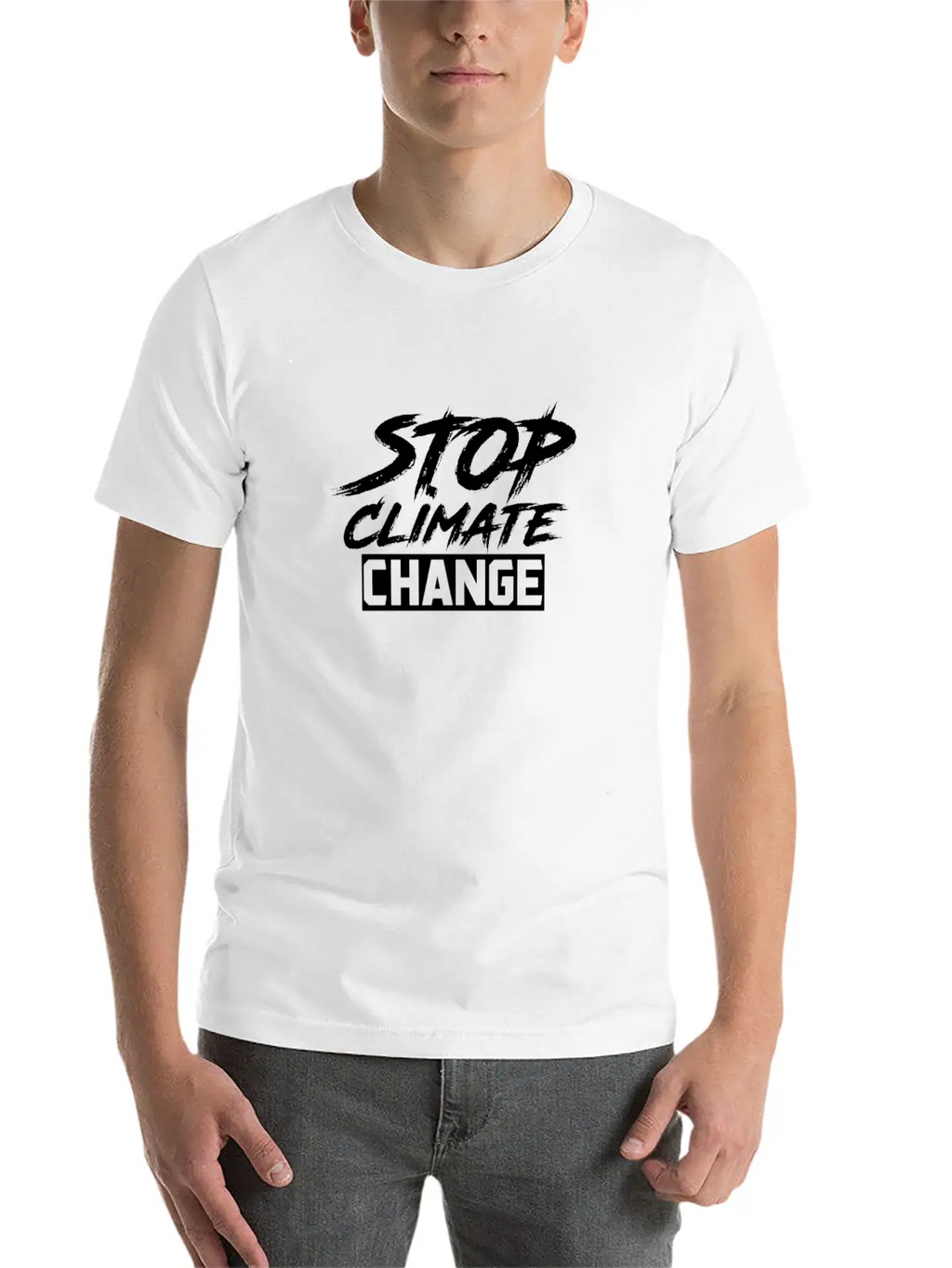 Stop Climate Change Unisex Casual T-Shirt – Clean Design For Daily Comfort