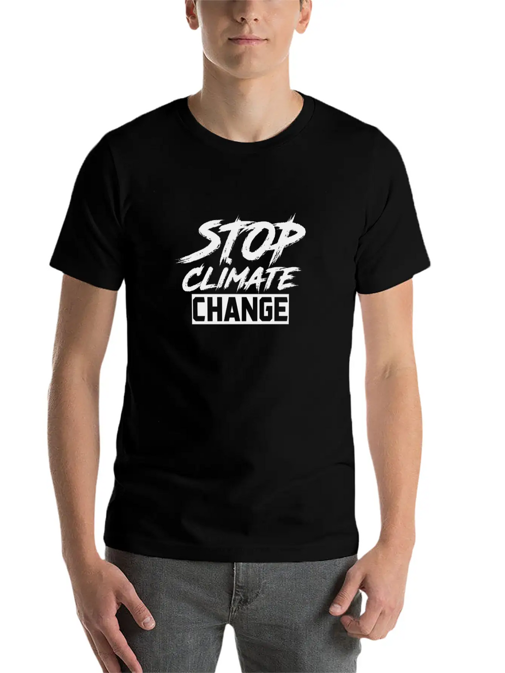 Stop Climate Change Unisex Casual T-Shirt – Clean Design For Daily Comfort