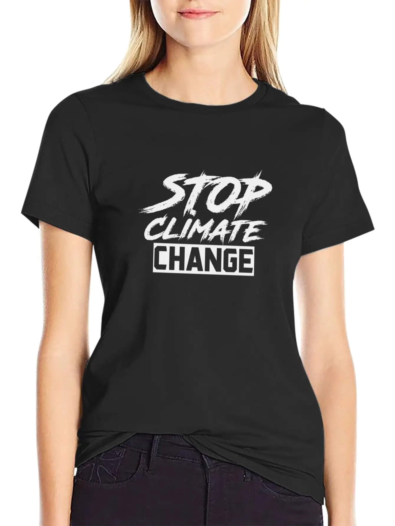 Stop Climate Change Unisex Casual T-Shirt – Clean Design For Daily Comfort