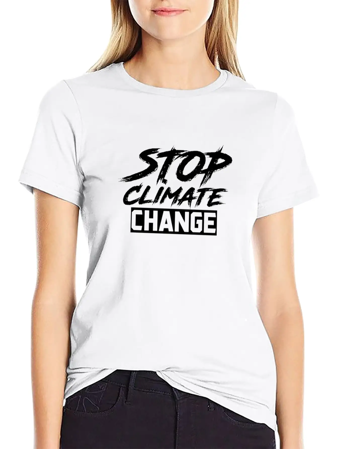 Stop Climate Change Unisex Casual T-Shirt – Clean Design For Daily Comfort