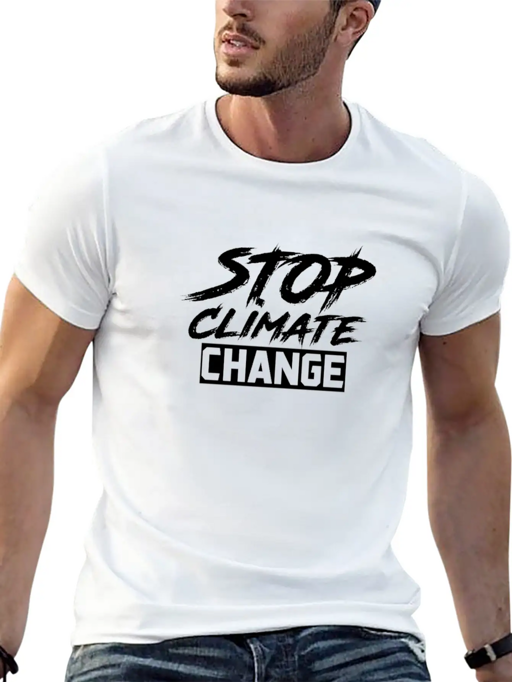 Stop Climate Change Unisex Casual T-Shirt – Clean Design For Daily Comfort