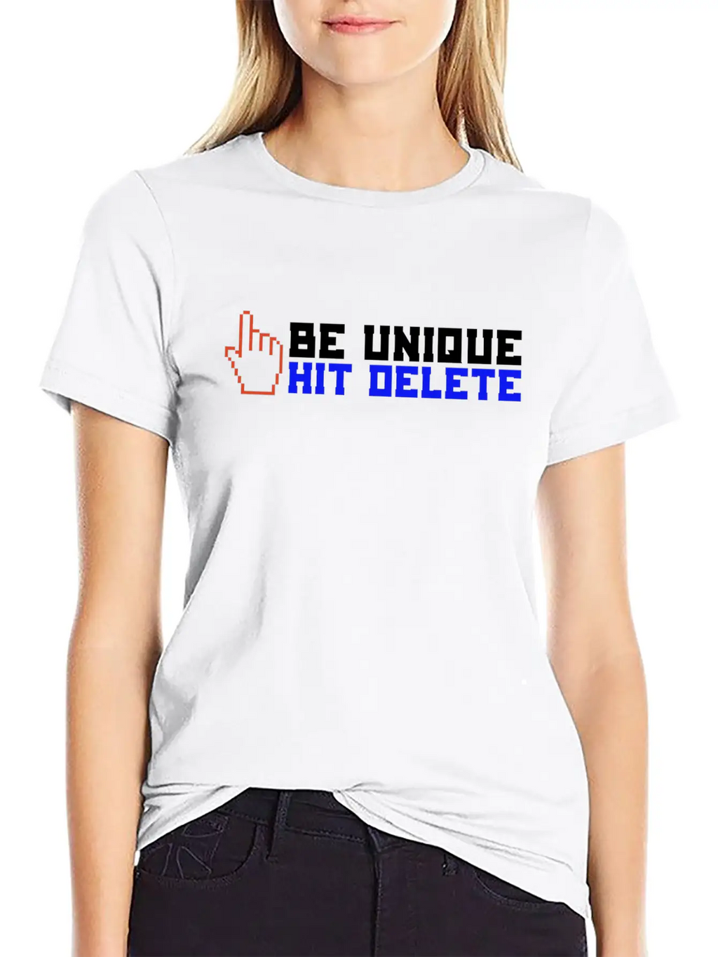 Stop Cyberbullies Be Unique Hit Delete Anti Classic Fit Graphic Tee For Daily Comfort – Unisex Cotton Shirt