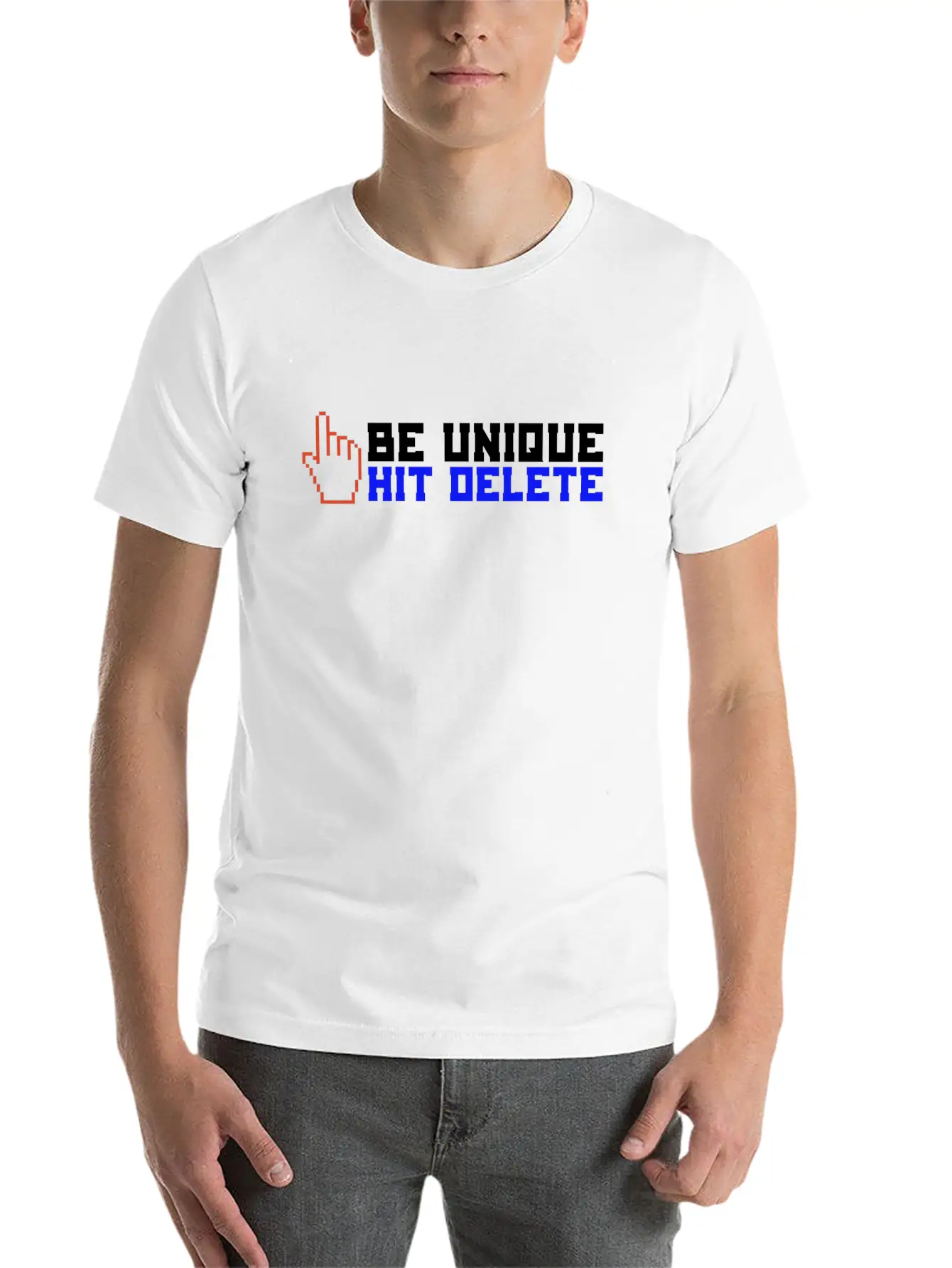 Stop Cyberbullies Be Unique Hit Delete Anti Classic Fit Graphic Tee For Daily Comfort – Unisex Cotton Shirt