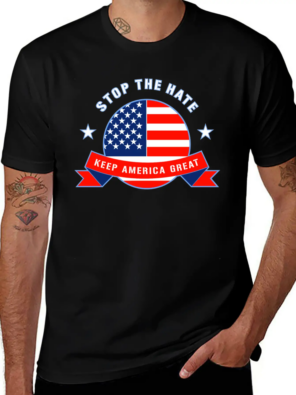 Stop The Hate Unisex Short Sleeve Soft Cotton T-Shirt – Casual Everyday Wear