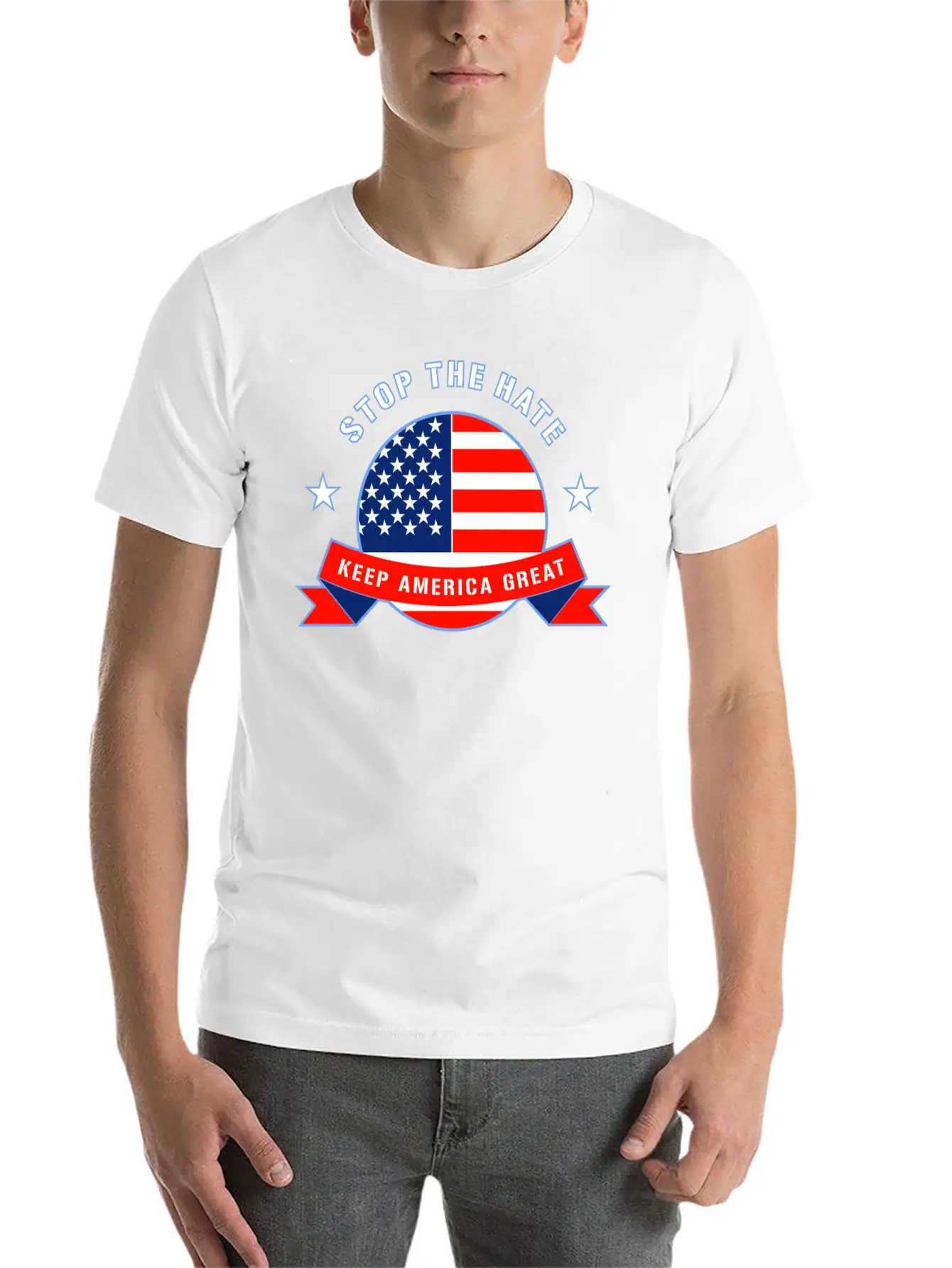 Stop The Hate Unisex Short Sleeve Soft Cotton T-Shirt – Casual Everyday Wear