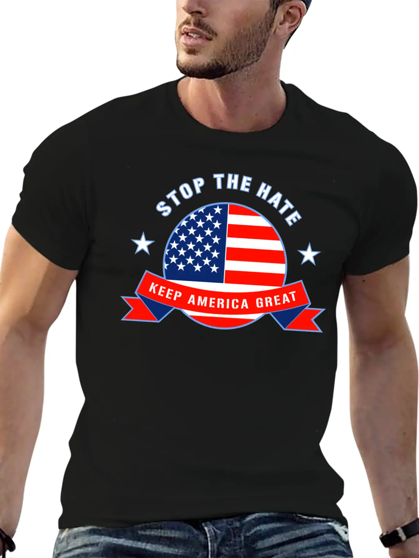 Stop The Hate Unisex Short Sleeve Soft Cotton T-Shirt – Casual Everyday Wear
