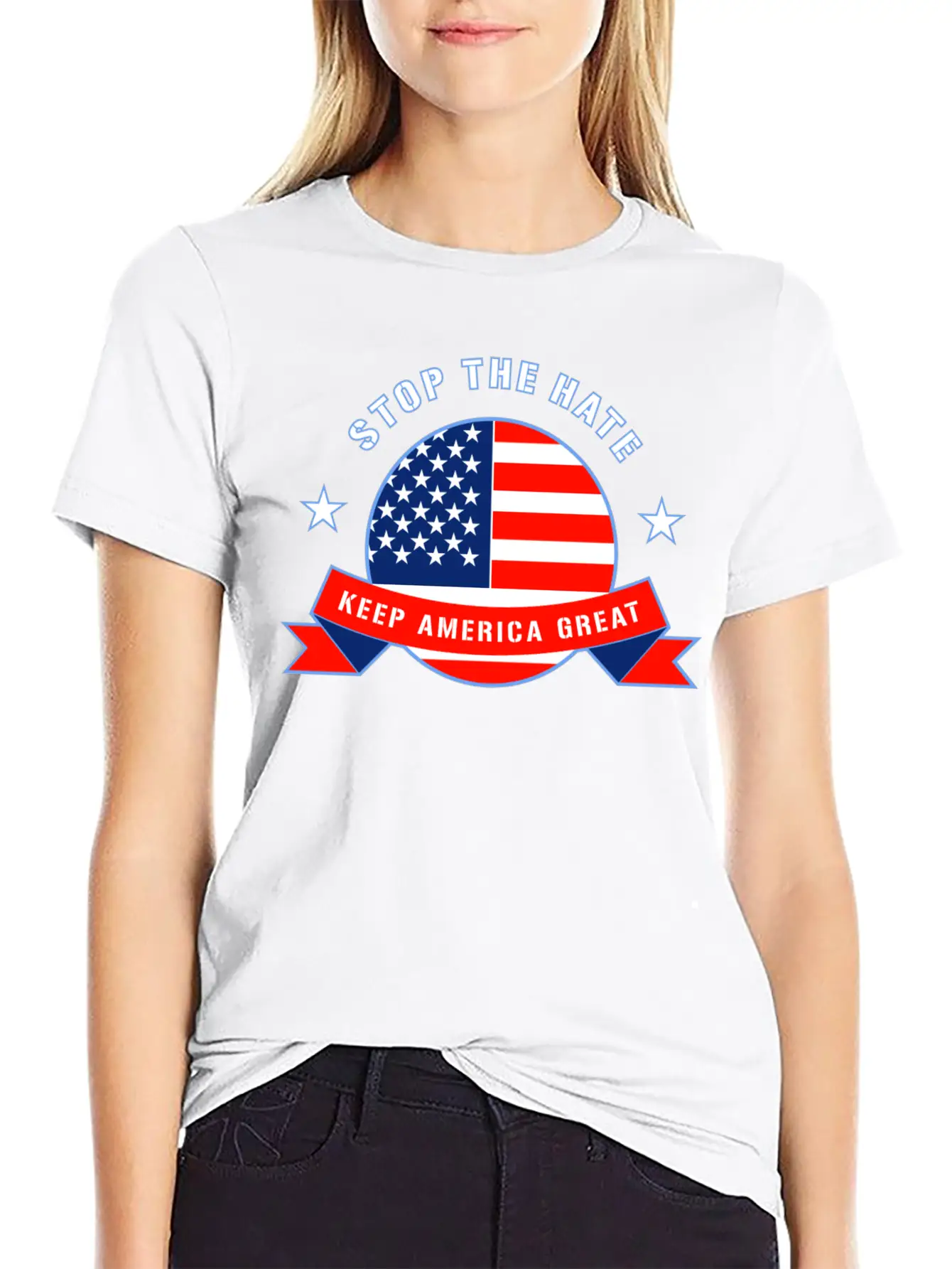 Stop The Hate Unisex Short Sleeve Soft Cotton T-Shirt – Casual Everyday Wear