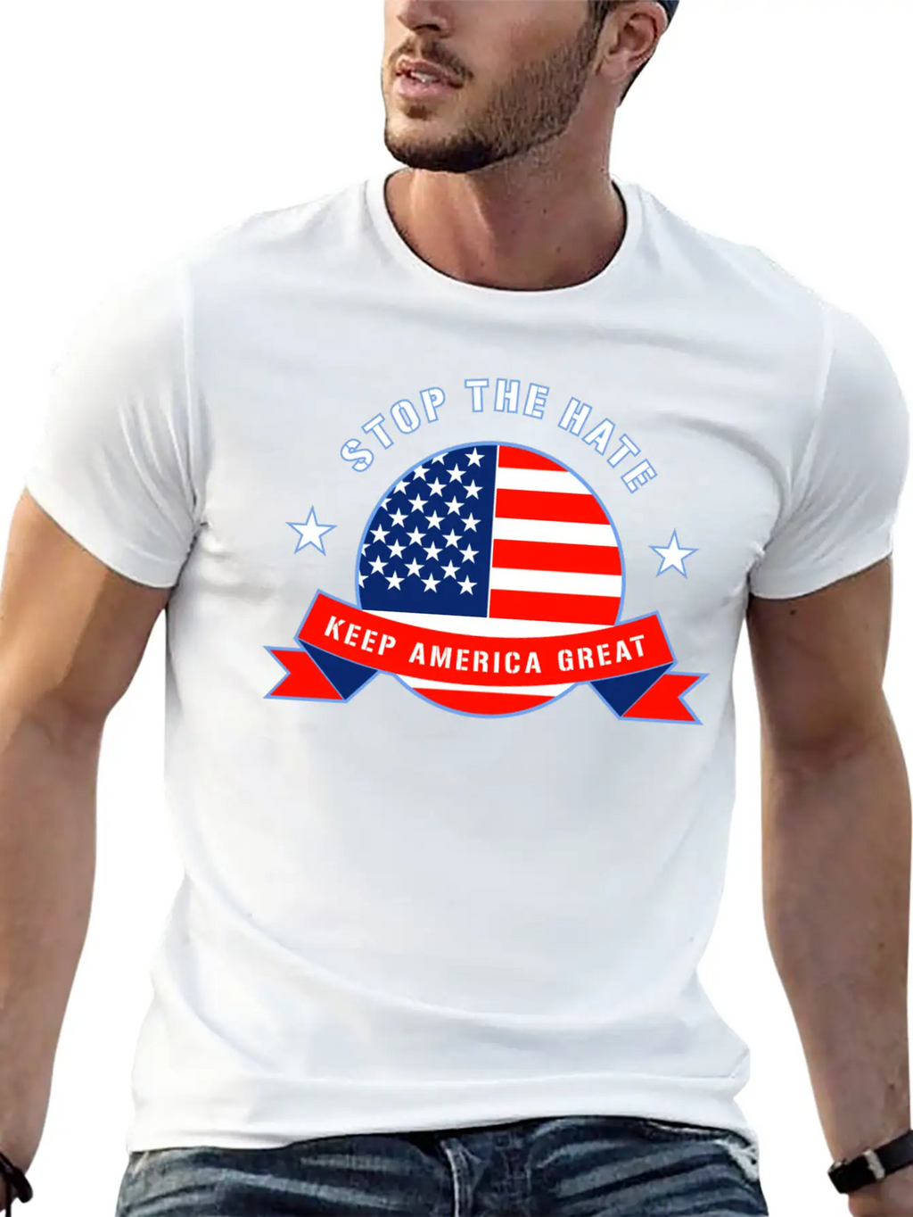 Stop The Hate Unisex Short Sleeve Soft Cotton T-Shirt – Casual Everyday Wear